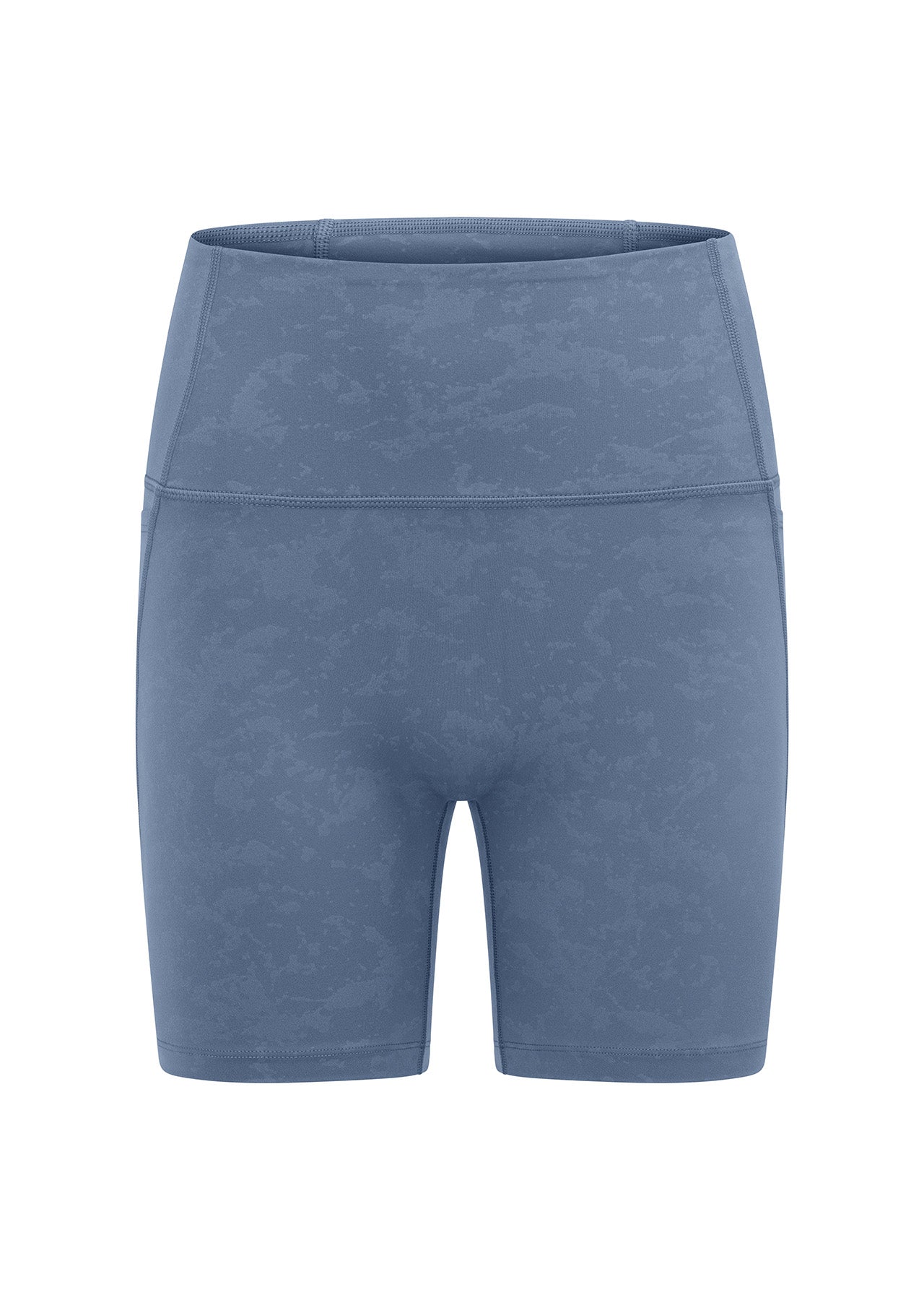Lorna Jane Hi-Fold No Ride Bike Shorts - Washed Misty Blue