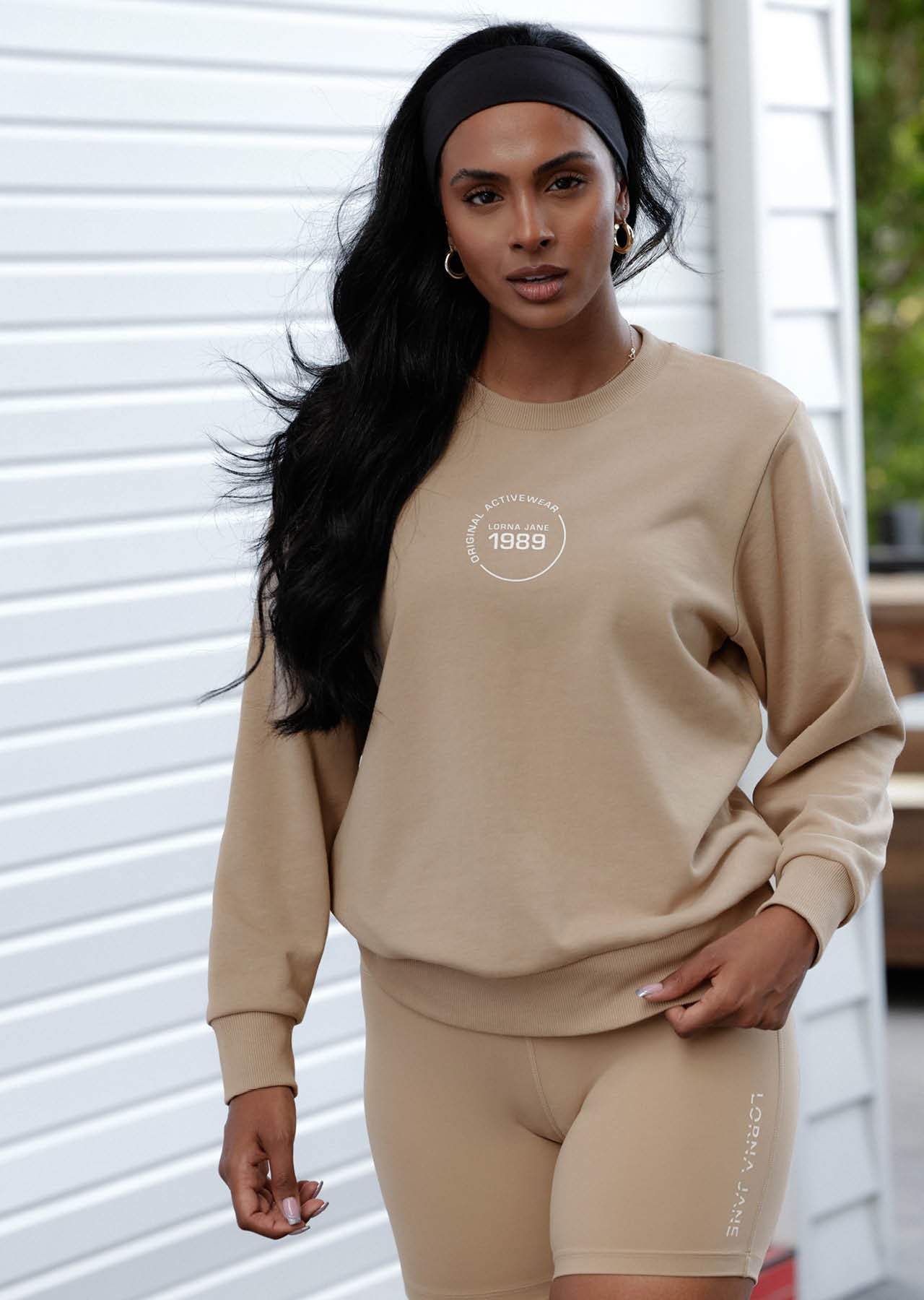 Lorna Jane Reset Sweat - Dark Off White