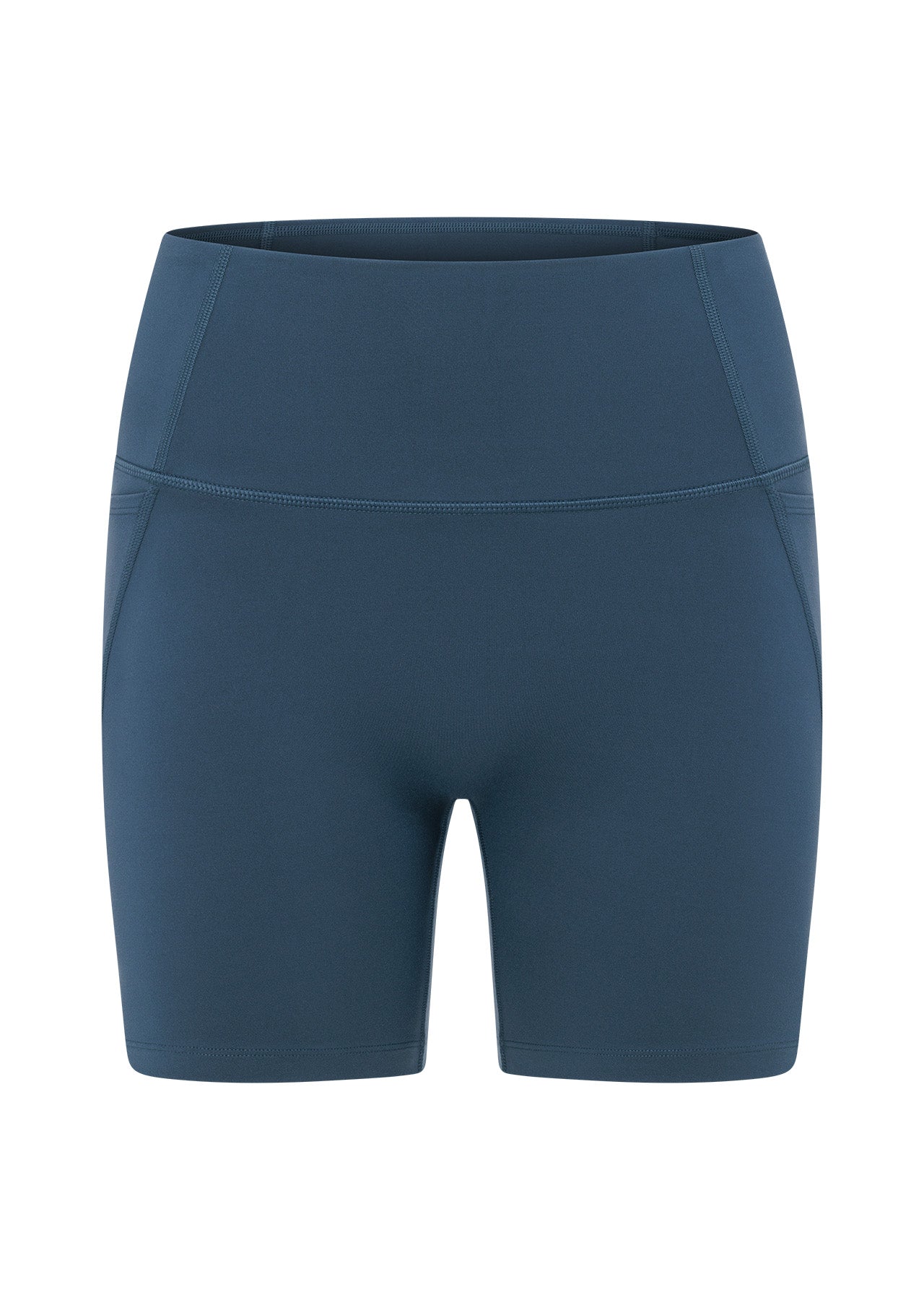 Lorna Jane Hi-Fold No Ride Recycled Ride Bike Shorts - Pale Indigo