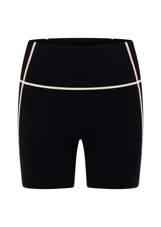 Lorna Jane Pastel Glow Recycled No Chafe Bike Shorts - Black