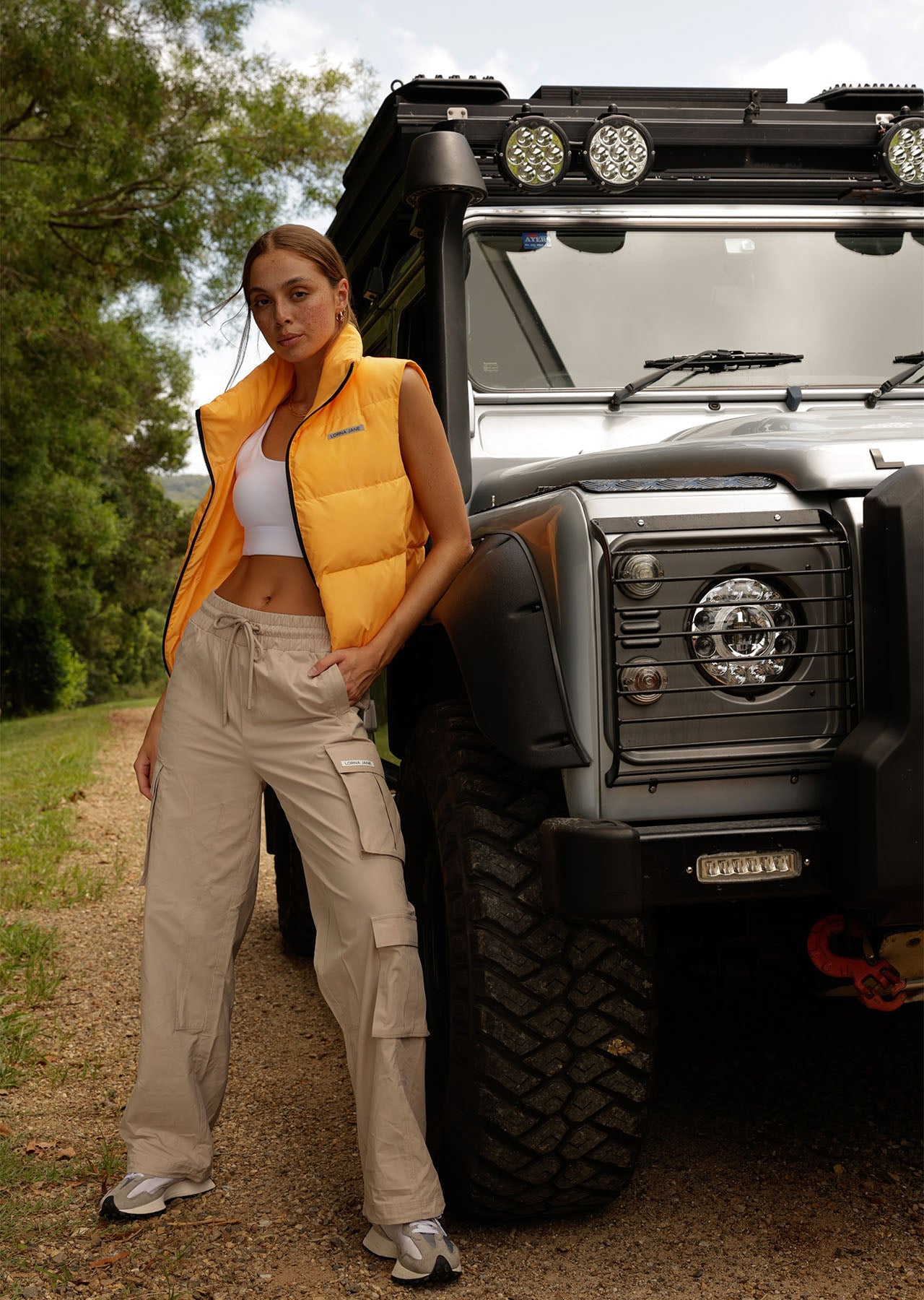 Lorna Jane Flashback High Waisted Cargo Pants - Off White