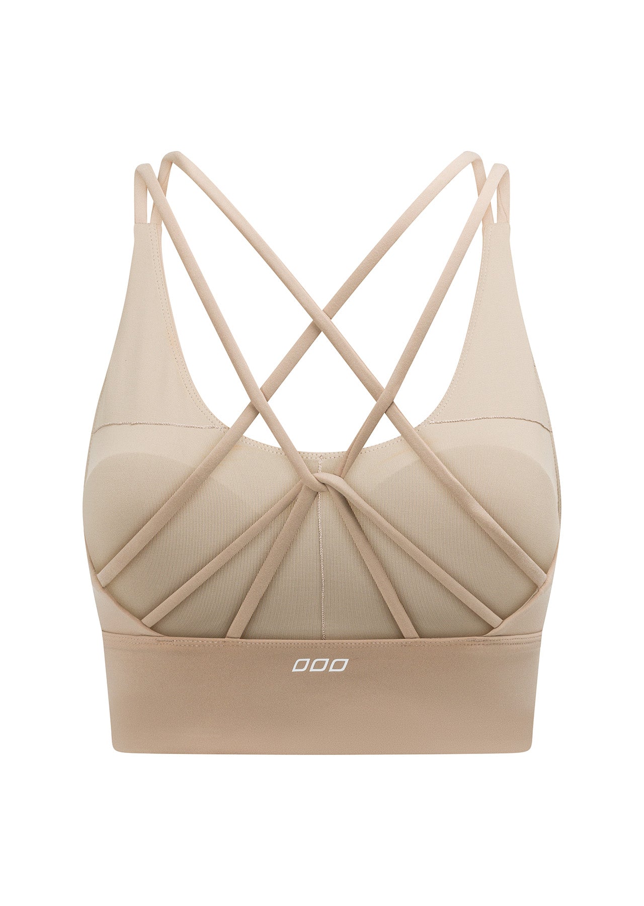 Lorna Jane Lotus Longline Sports Bra - Dark Off White
