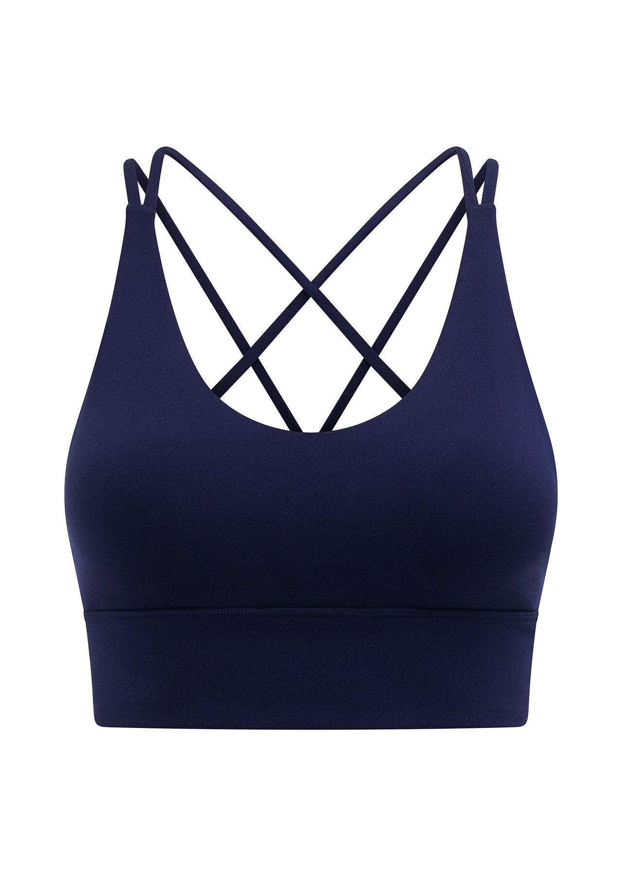 Lorna Jane Lotus Longline Sports Bra - French Navy