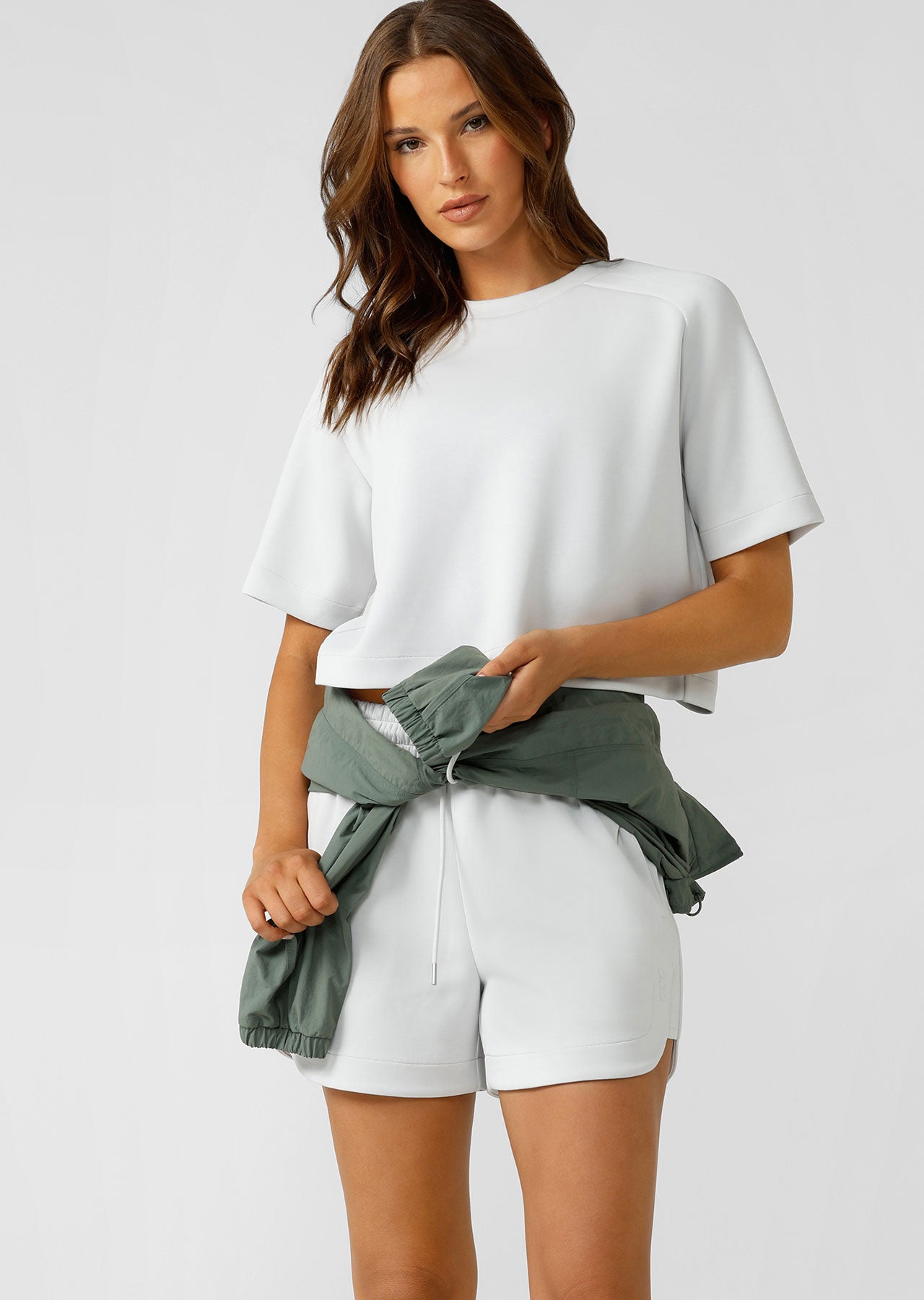 Lorna Jane Make Space Recycled Tee - Ice Grey