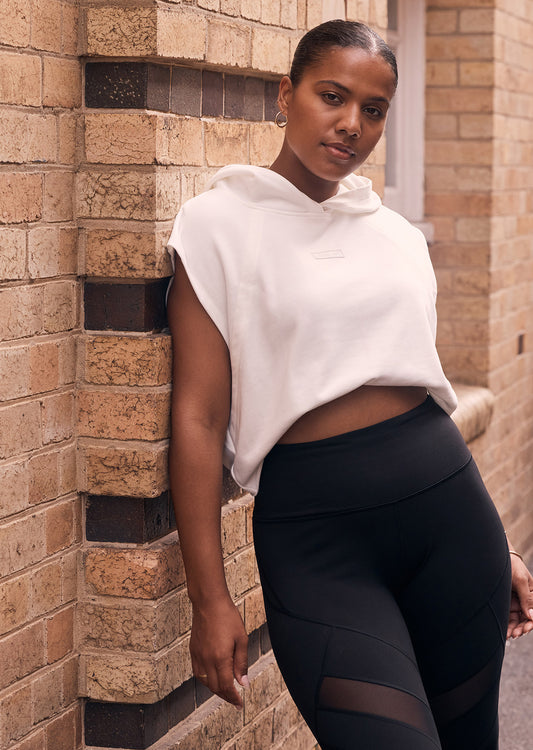 Lorna Jane Pre Season Cropped Hoodie - Porcelain