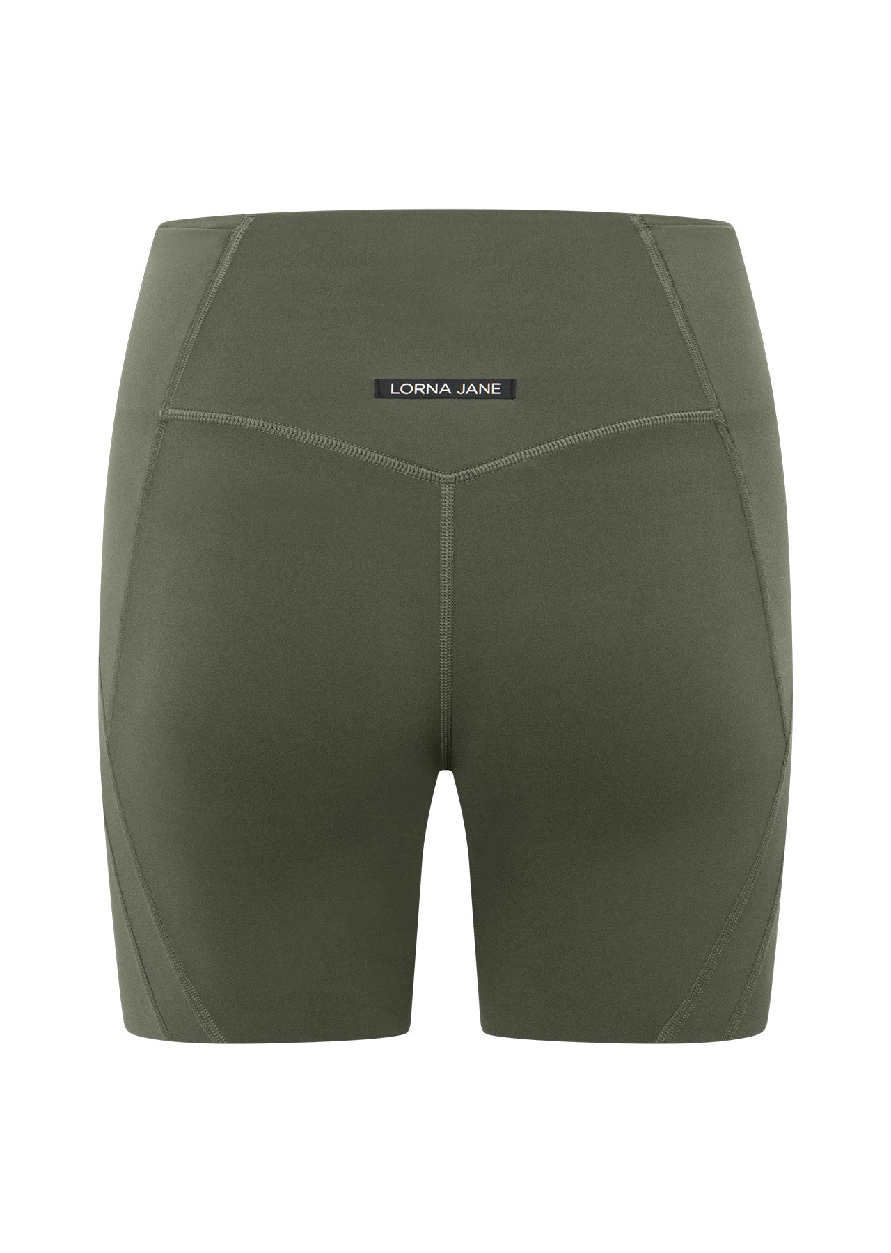 Lorna Jane Formation 2-Pocket Recycled 16cm Bike Shorts - Agave Green