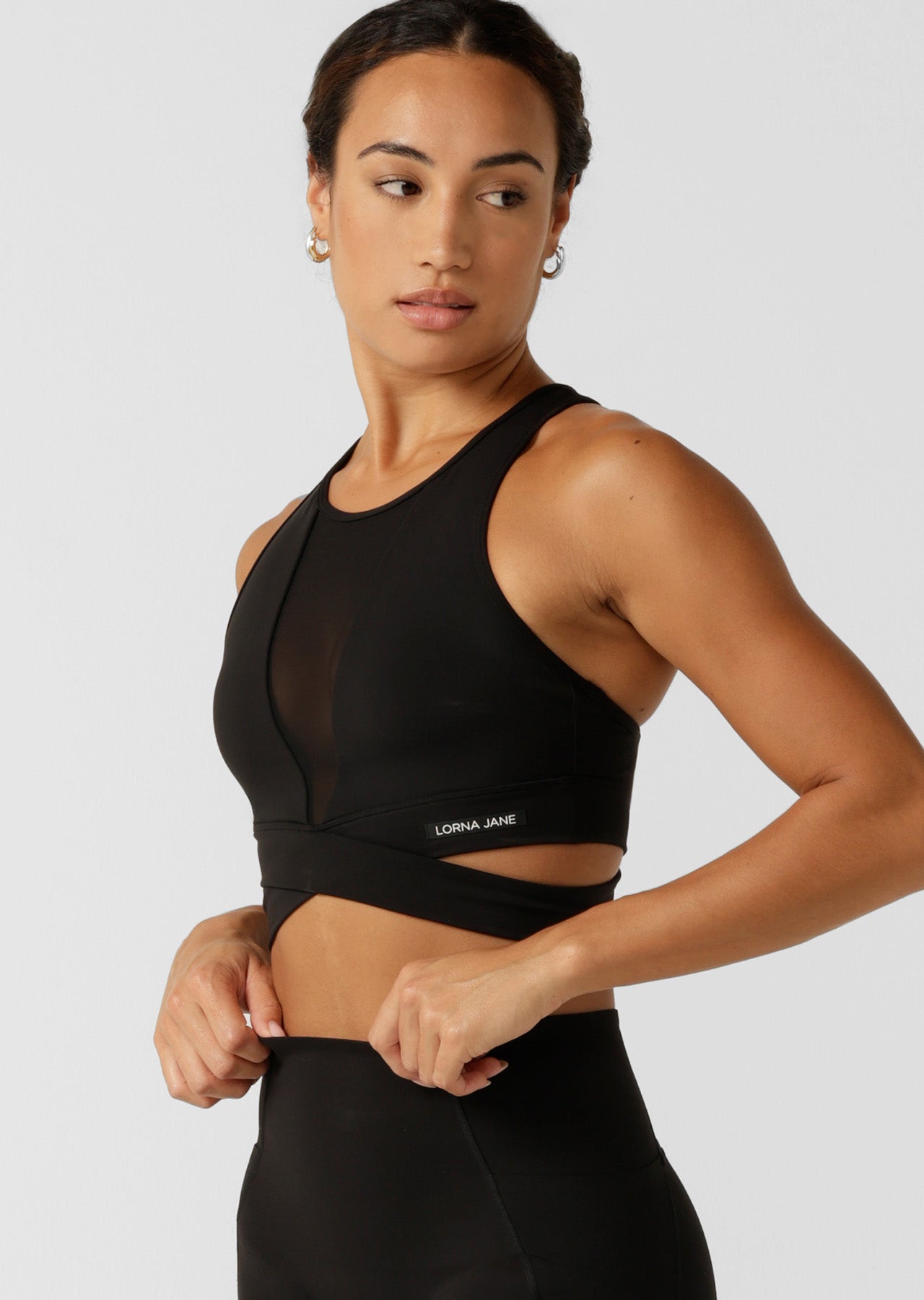 Lorna Jane Elevate Mesh All Day Sports Bra - Black