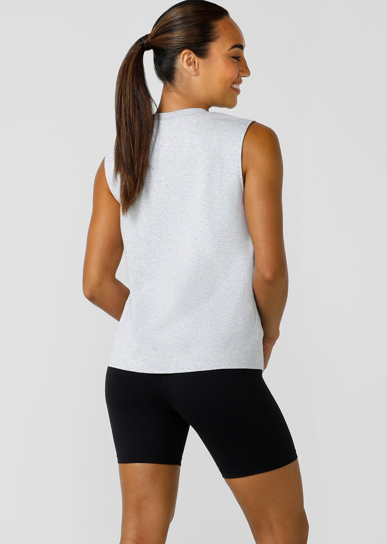 Lorna Jane Essential Muscle Tank - Grey Marl
