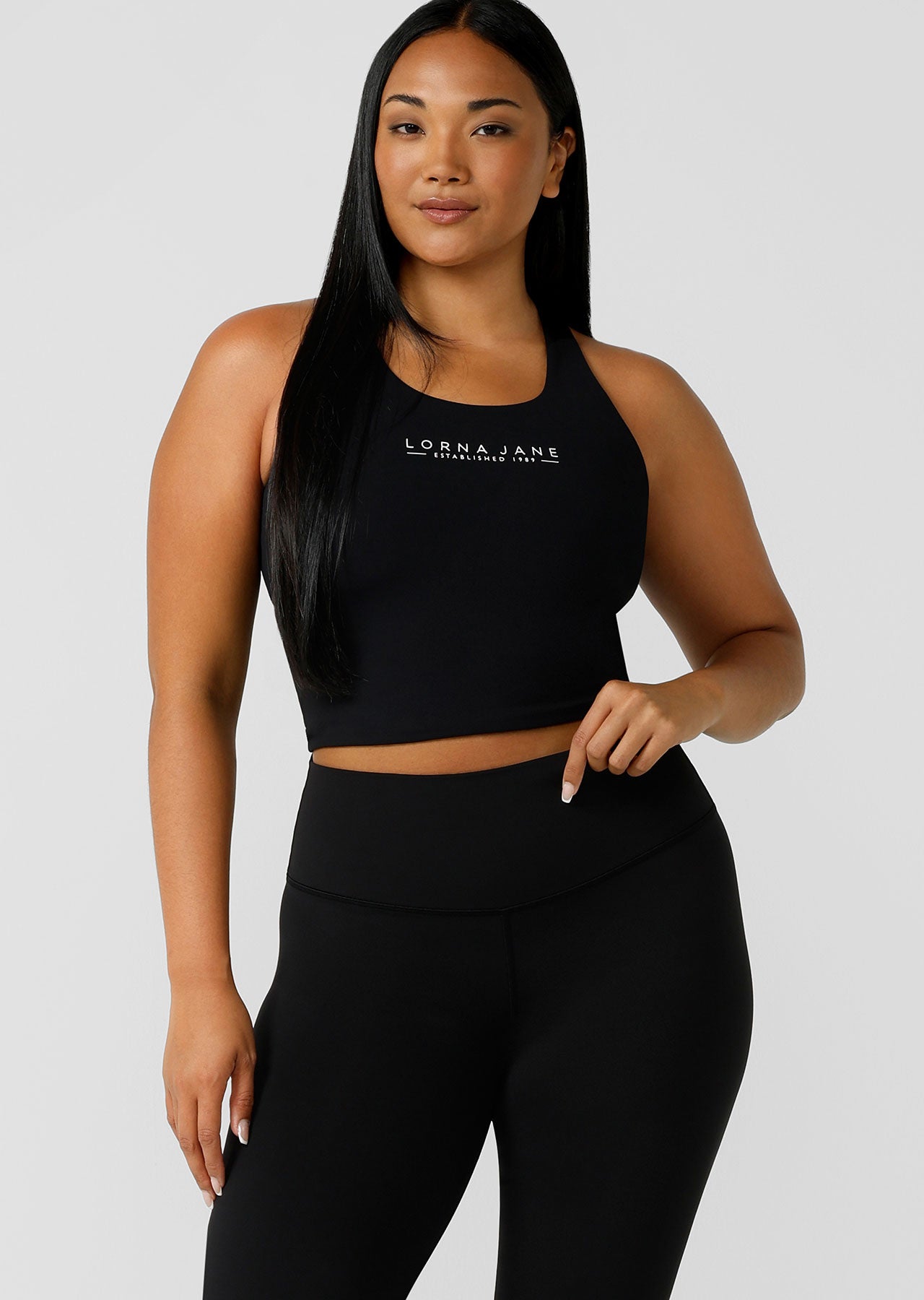 Lorna Jane Elevate Active Mesh Tank - Black