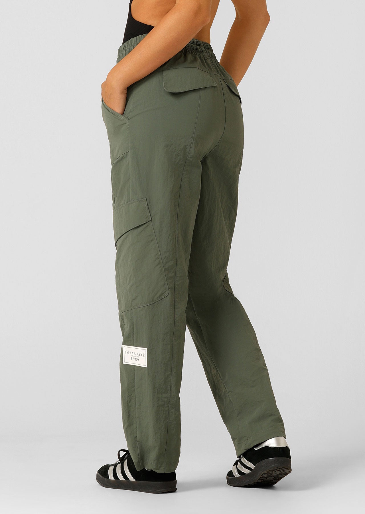 Lorna Jane Iconic Slim Cargo Pants - Agave Green