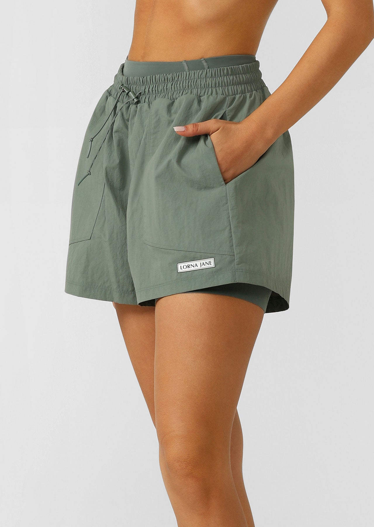 Lorna Jane Weightless Active Shorts - Agave Green