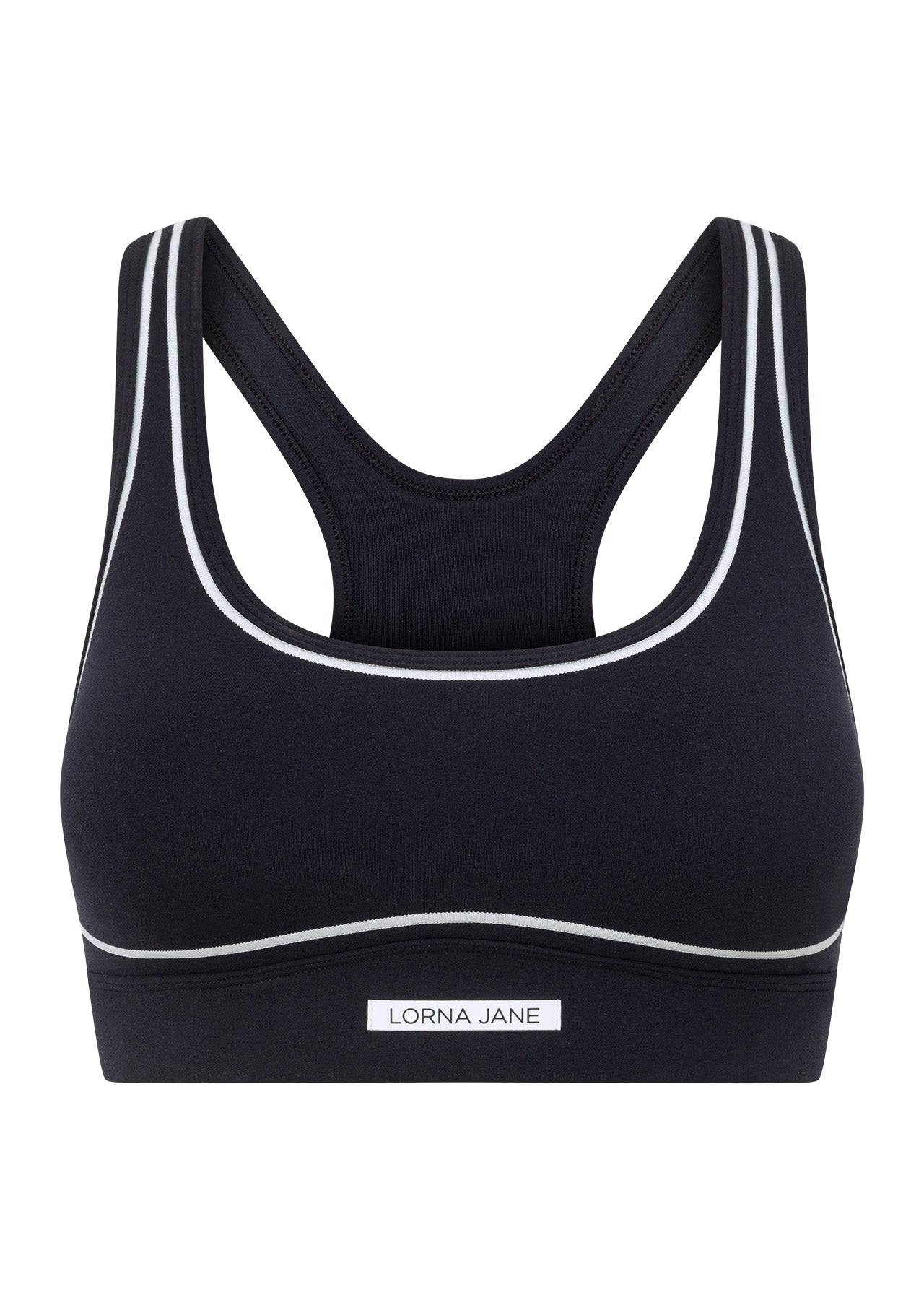 Lorna Jane Retro Track High Support Sports Bra - Midnight Blue