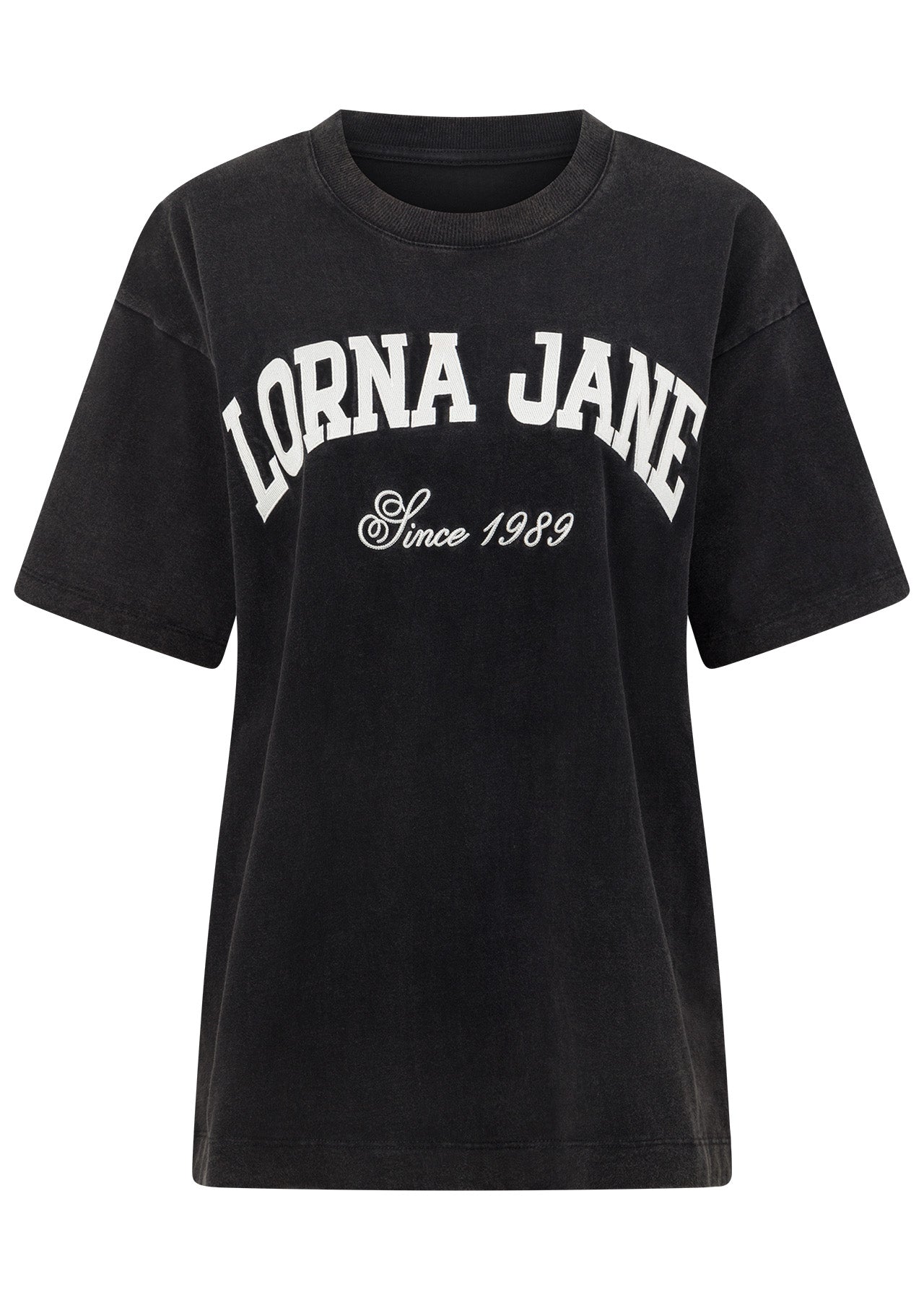 Lorna Jane Original Sport Washed Vintage T-shirt - Washed Black