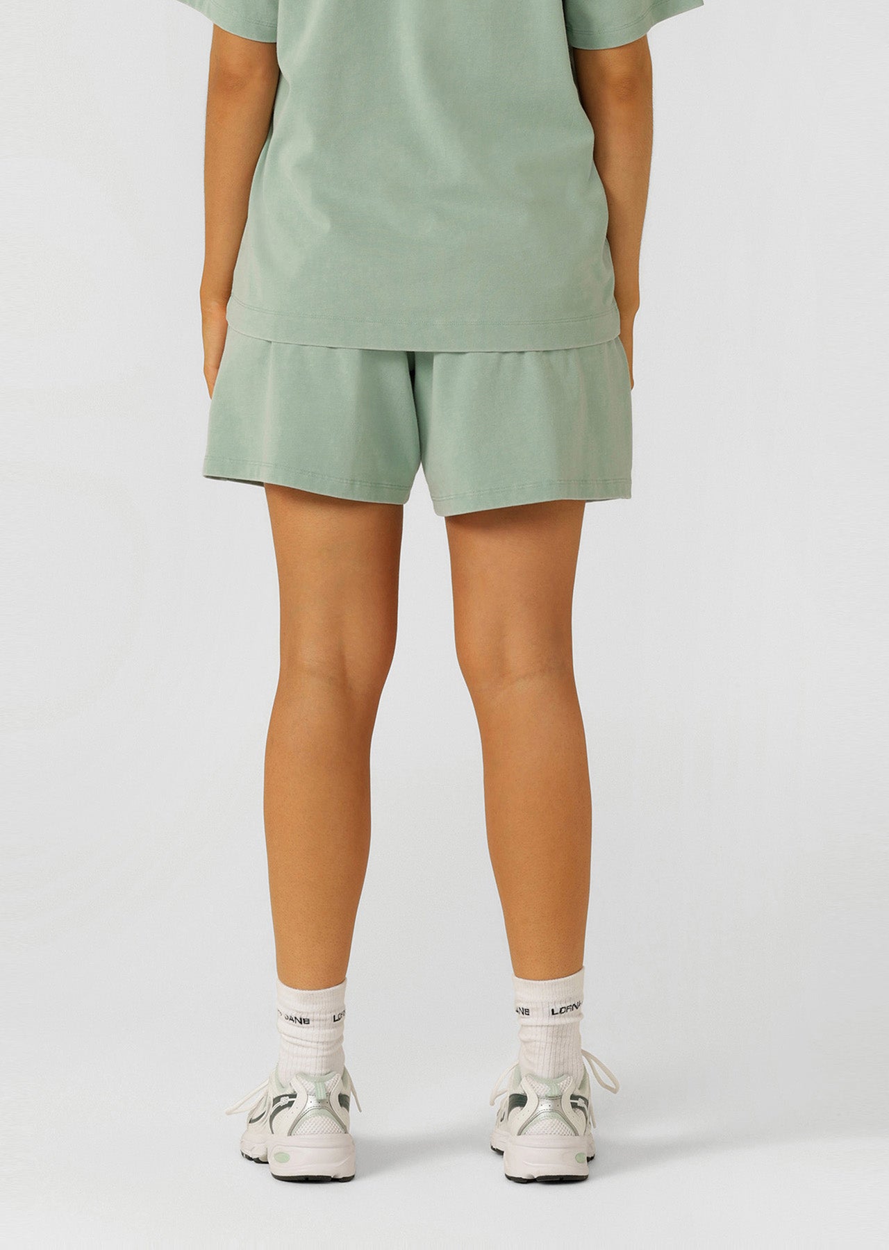 Lorna Jane Original Sport Washed Jersey Shorts - Washed Green Juice