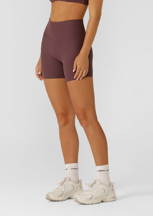 Lorna Jane Irresistible Luxe Rib 14cm Bike Shorts - Amethyst Shadow