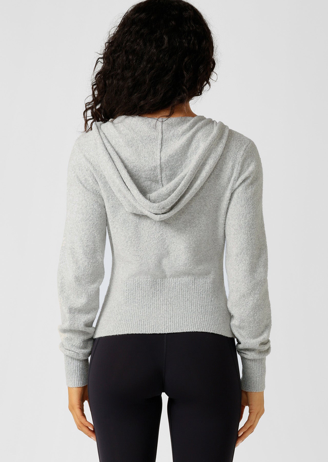 Lorna Jane Luxe Lounge Knit Hoodie - Grey Marl