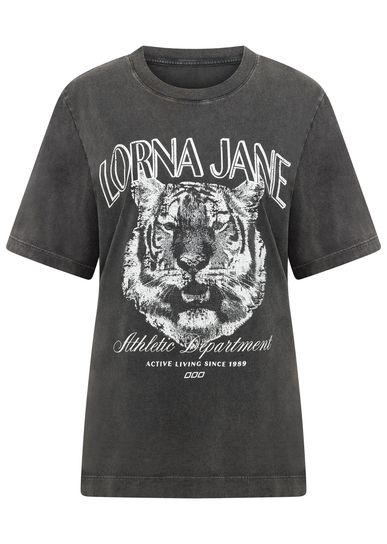 Lorna Jane Find Your Fierce Relaxed T-shirt - Washed Black