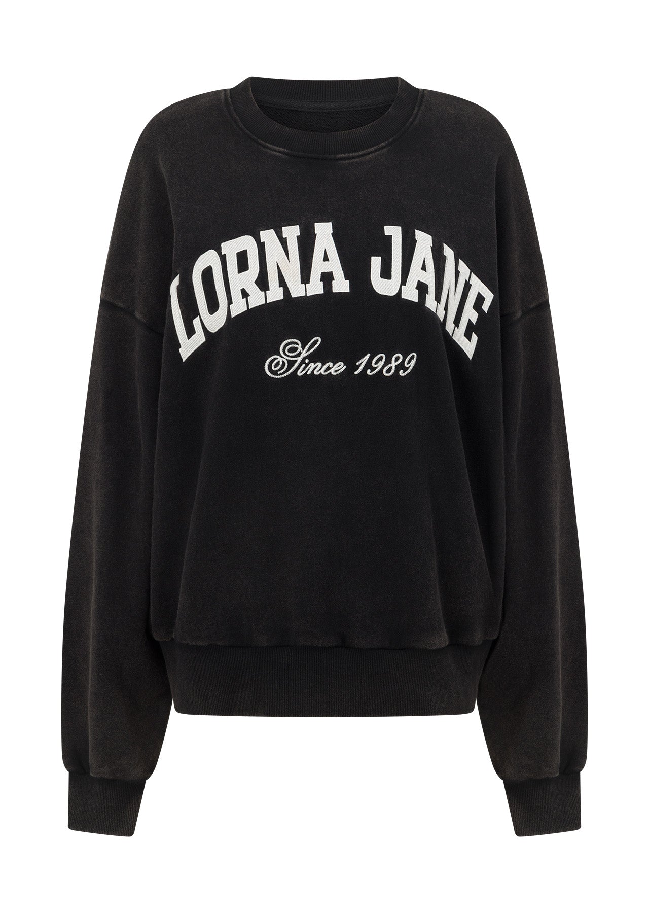 Lorna Jane New Sport Washed Sweatshirt - Washed Black