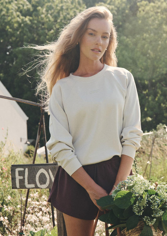 Lorna Jane Cloud Nine Spacer Sweatshirt - Ivory