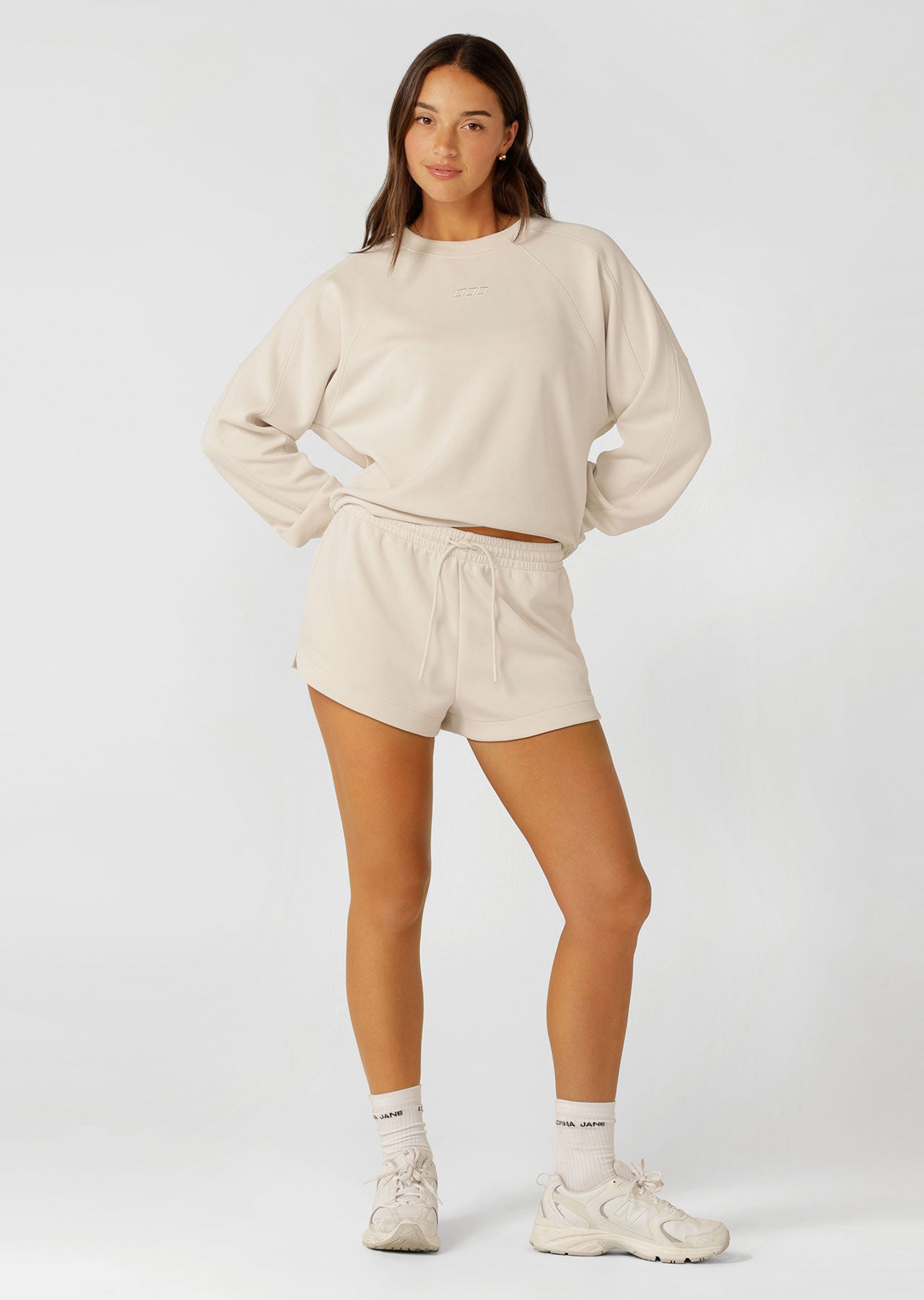 Lorna Jane Cloud Nine Spacer Sweatshirt - Ivory