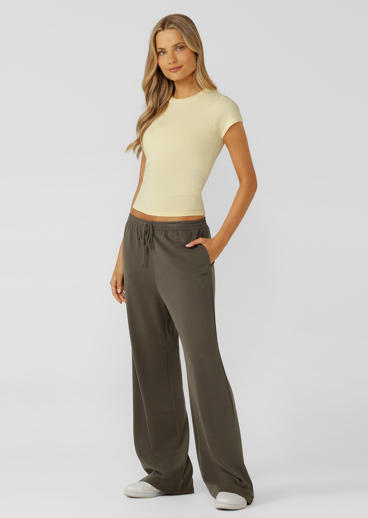 Lorna Jane Active Living Slim T-Shirt - Lemon Cream