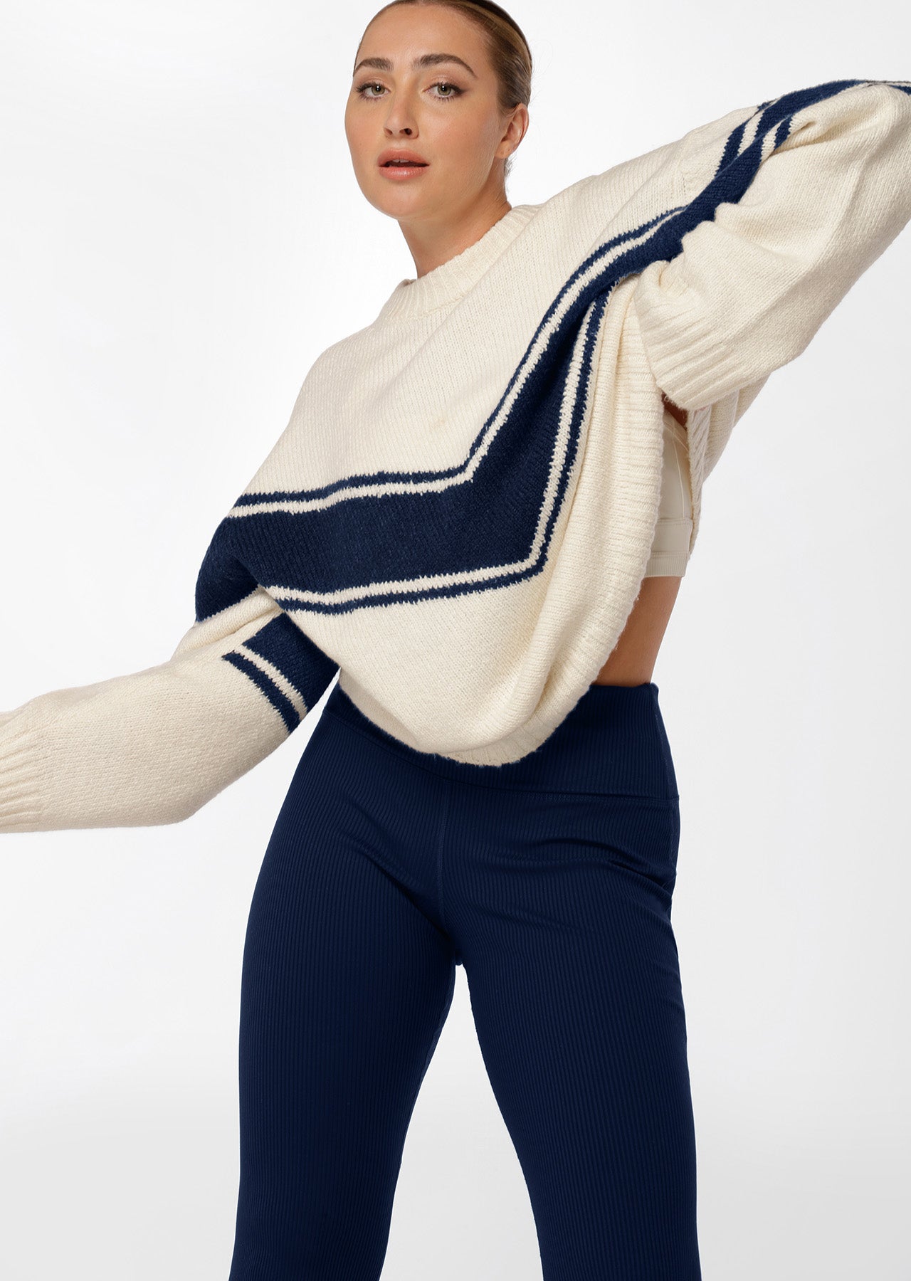 Lorna Jane Tee Up Oversized Knit - Cream