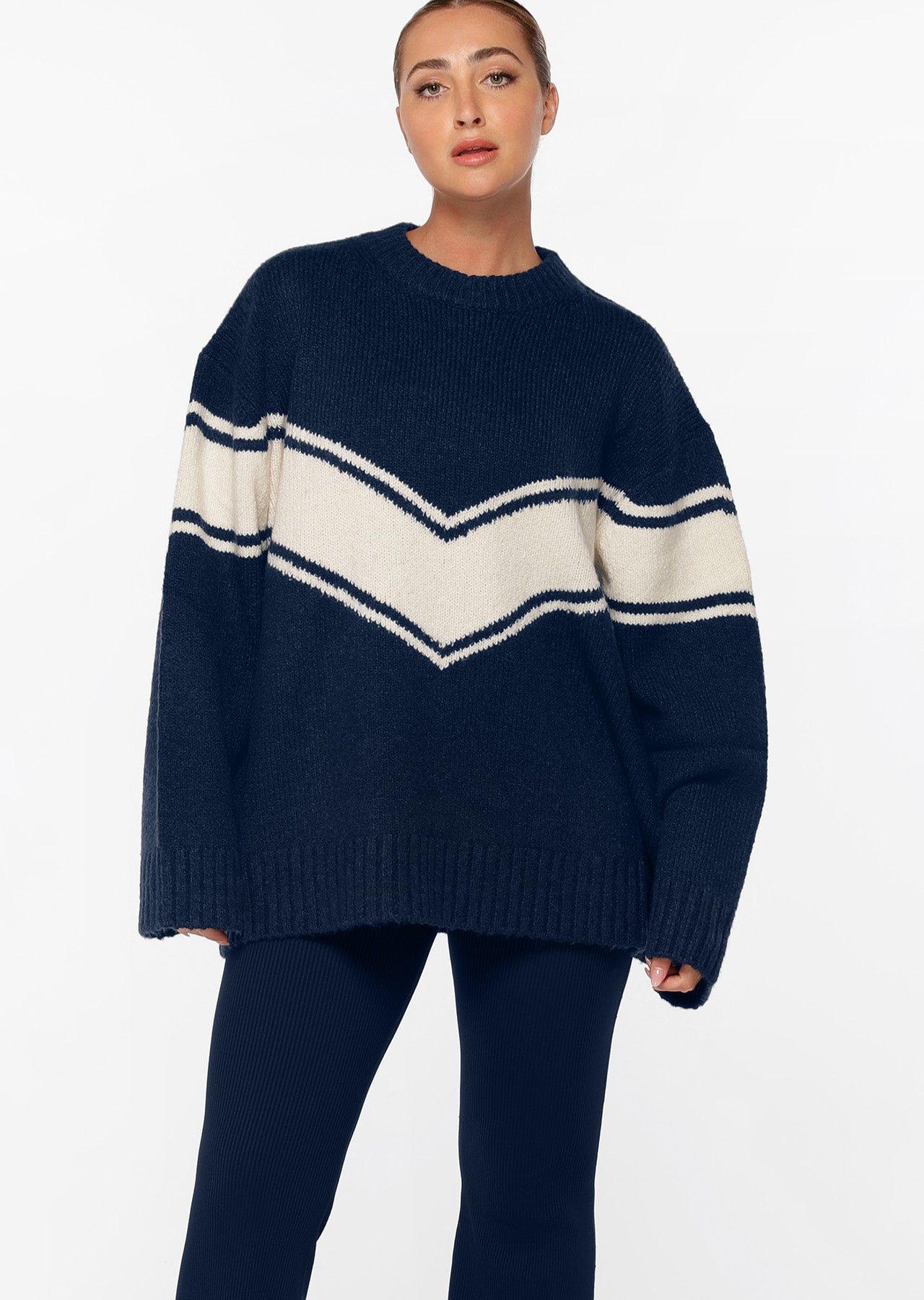 Lorna Jane Tee Up Oversized Knit - Navy
