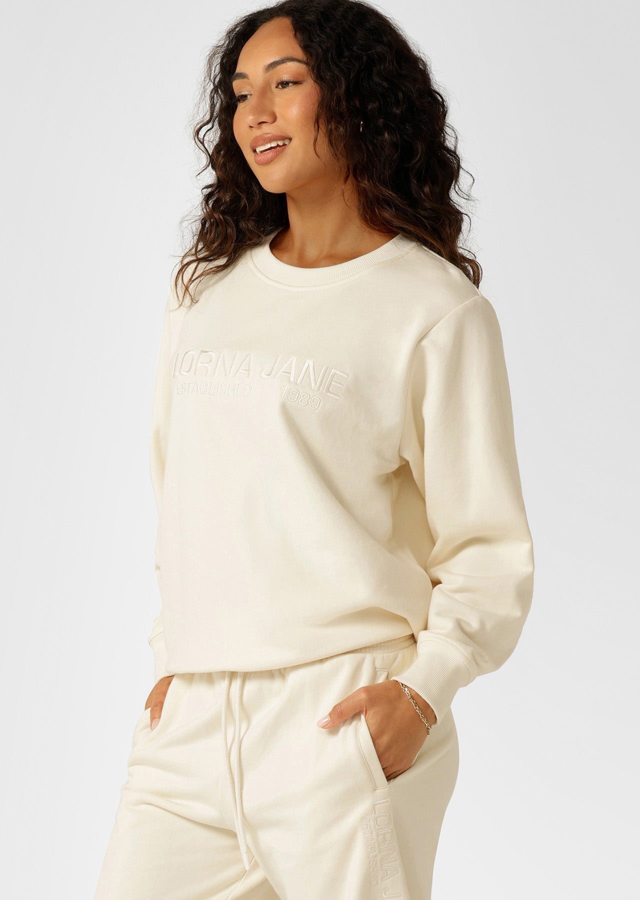 Lorna Jane Iconic Sweat - Cream