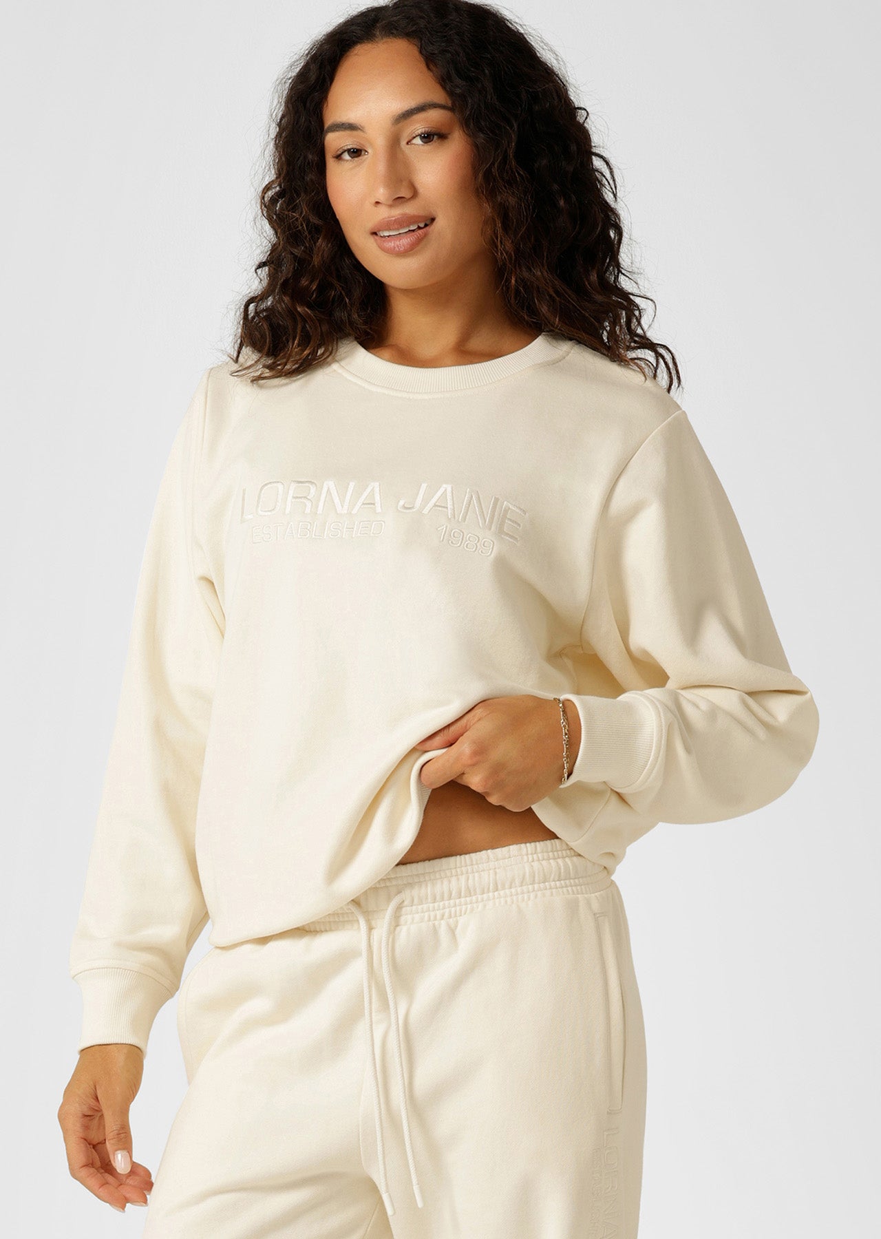 Lorna Jane Iconic Sweat - Cream