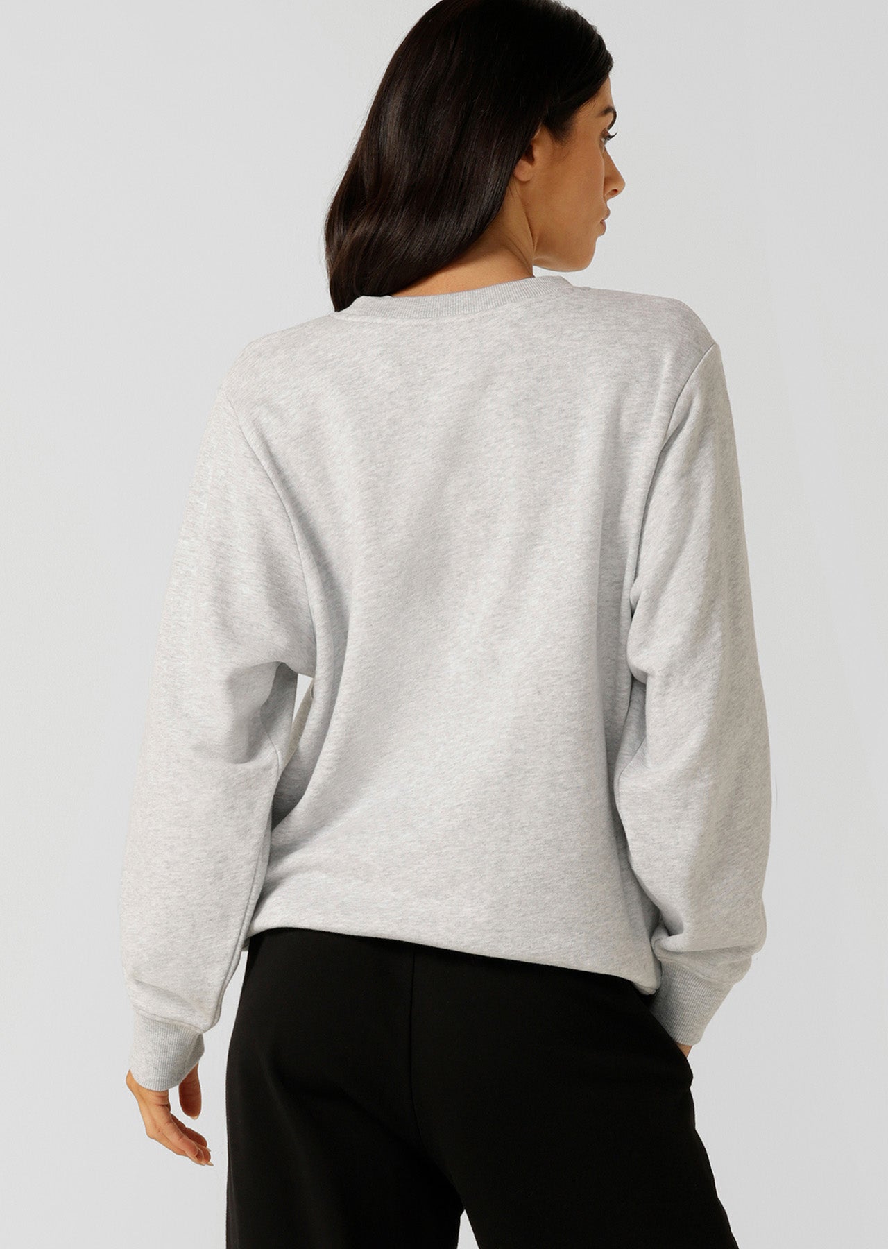 Lorna Jane Iconic Sweat - Light Grey Marl