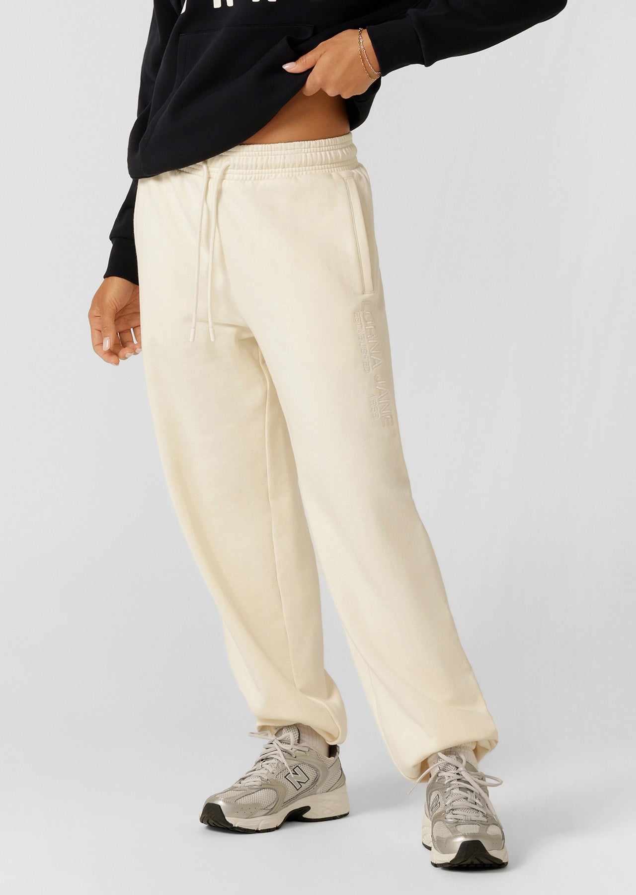 Lorna Jane Iconic Track Pants - Cream