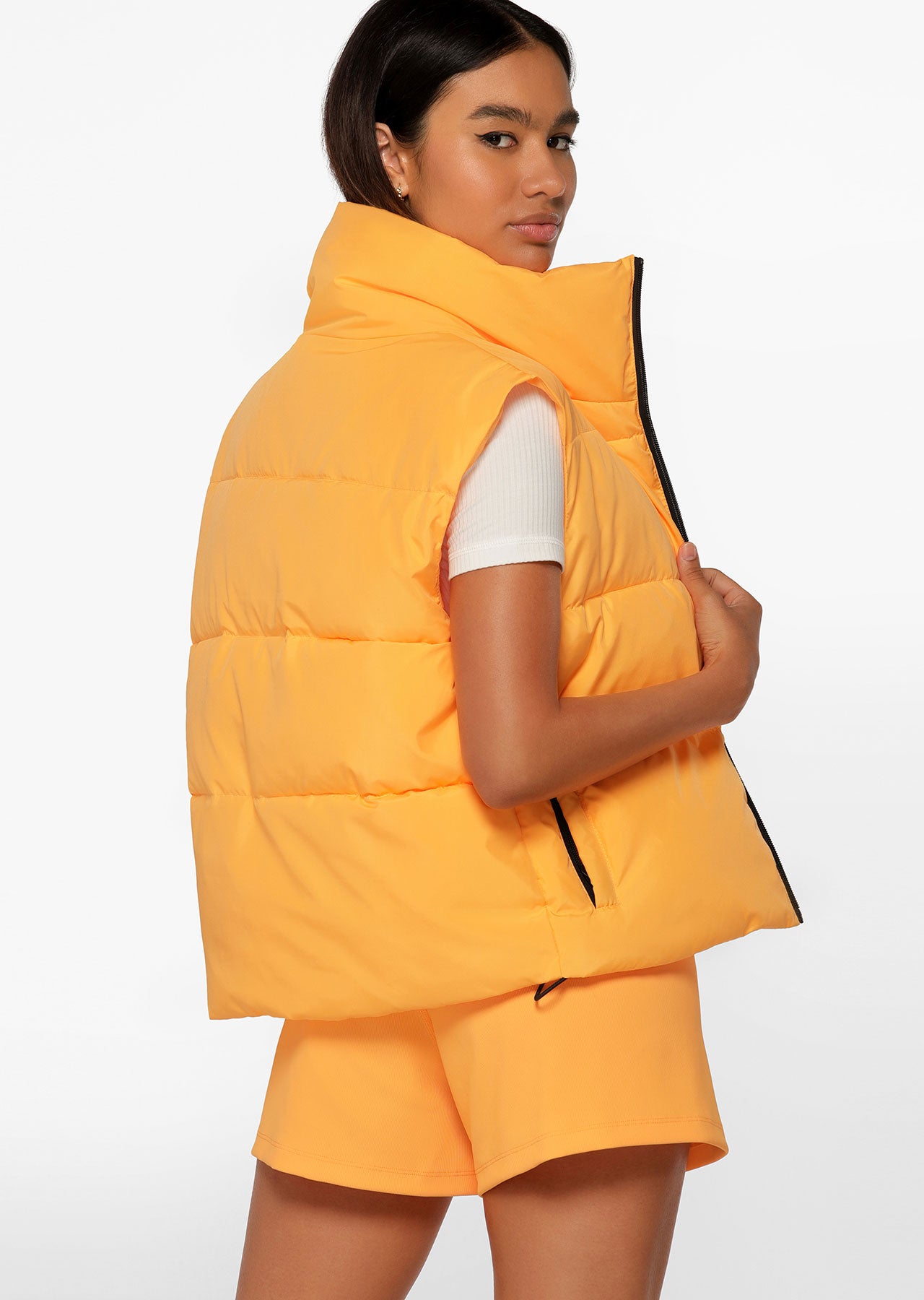 Lorna Jane Motion Puffer Vest - Mango Sorbet