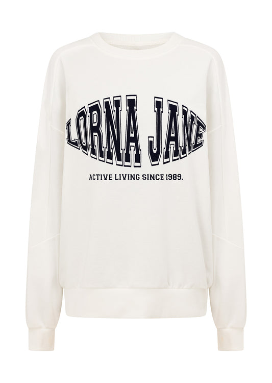 Lorna Jane Sports League Oversized Sweat - Porcelain