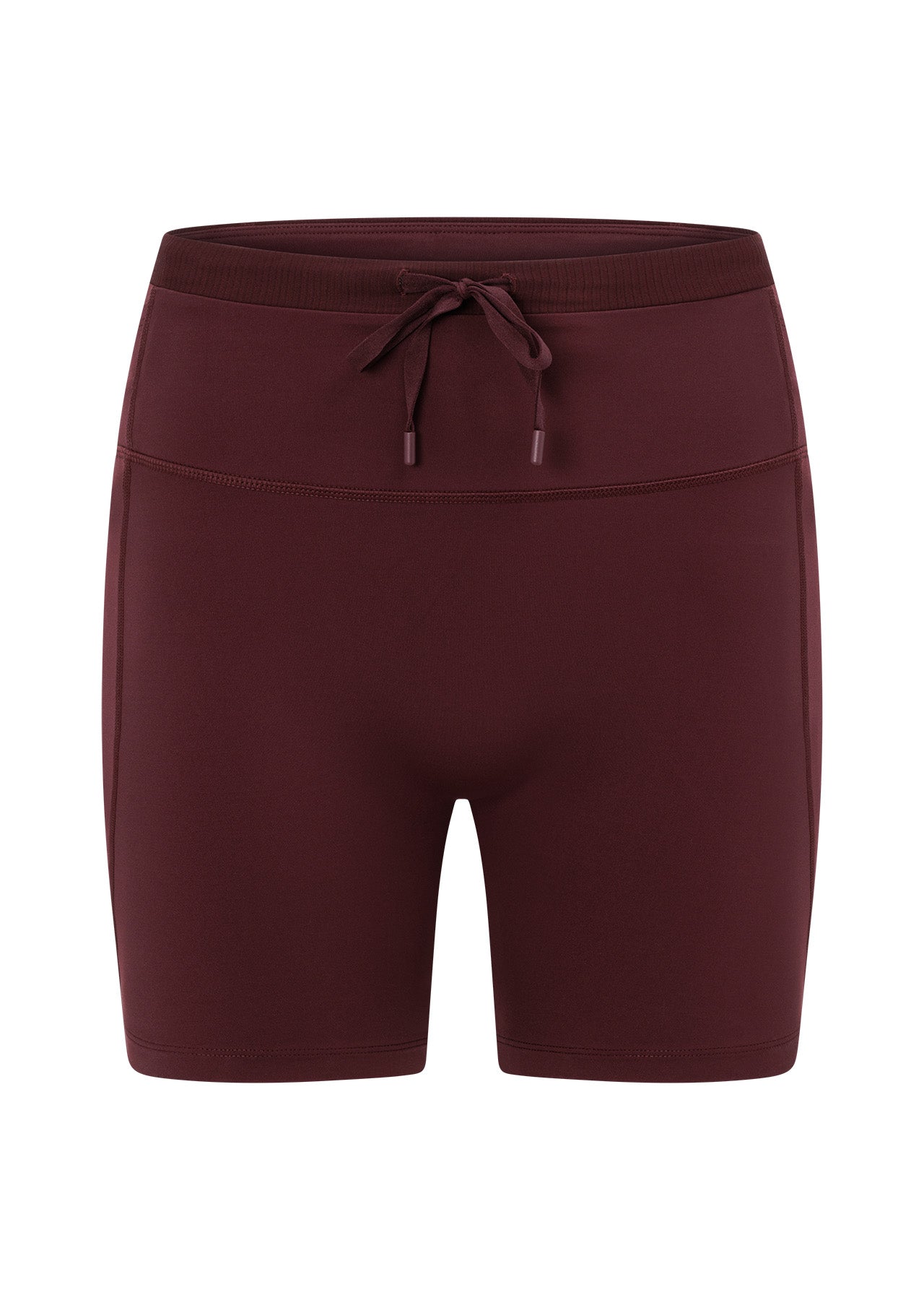 Lorna Jane Keep Up Multi Pockets No Ride Bike Shorts - Maroon