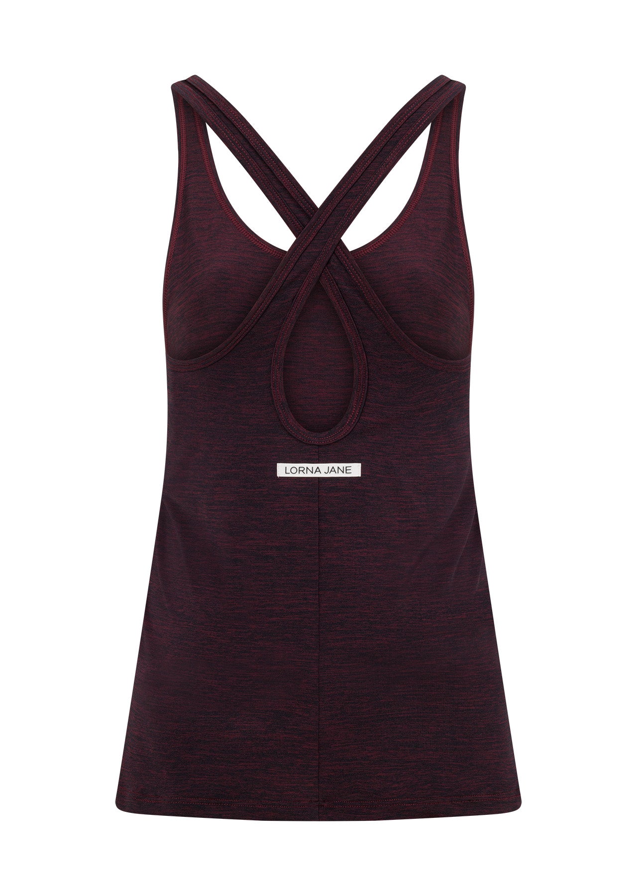 Lorna Jane Trek Invisible Active Tank - Maroon Marle