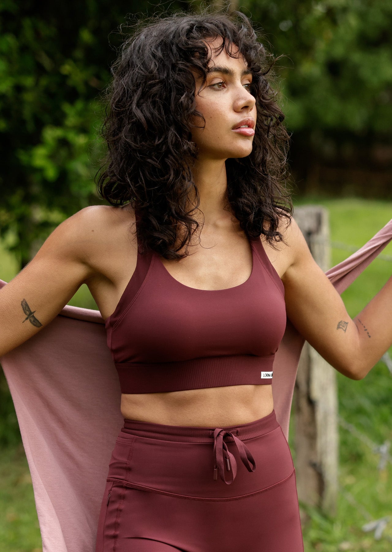 Lorna Jane Keep Up Sports Bra - Maroon