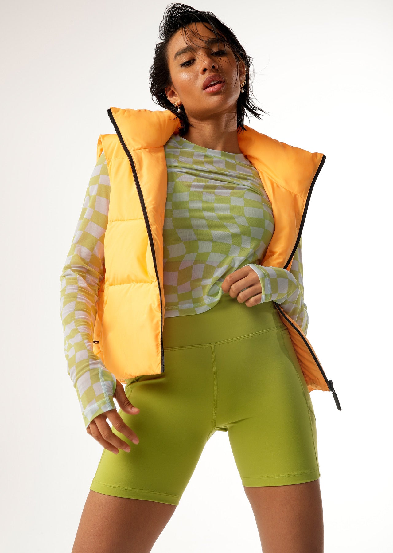 Lorna Jane Movement Recycled No Chafe Pocket Bike Shorts - Dark Sage