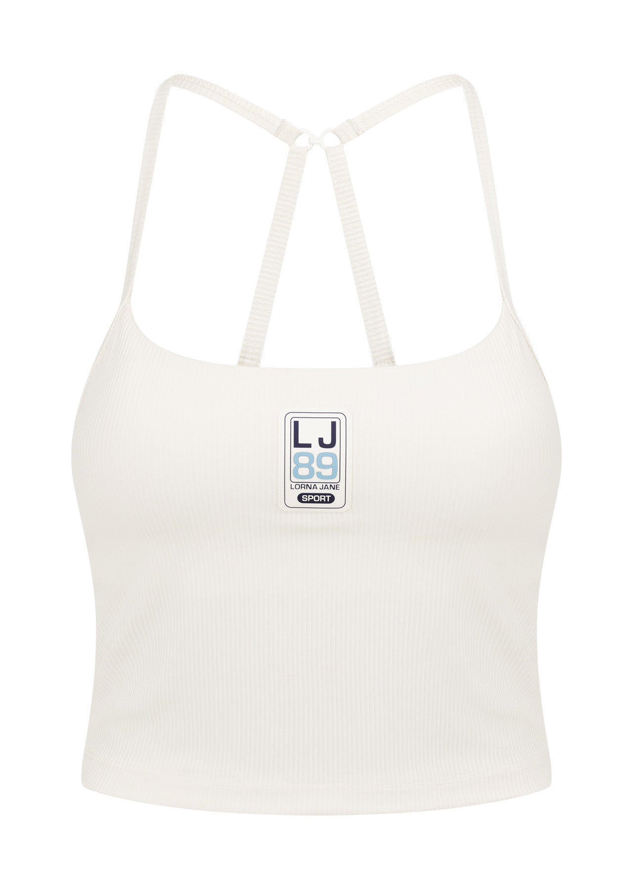 Lorna Jane Classic Rib Tank Bra Combo - Porcelain