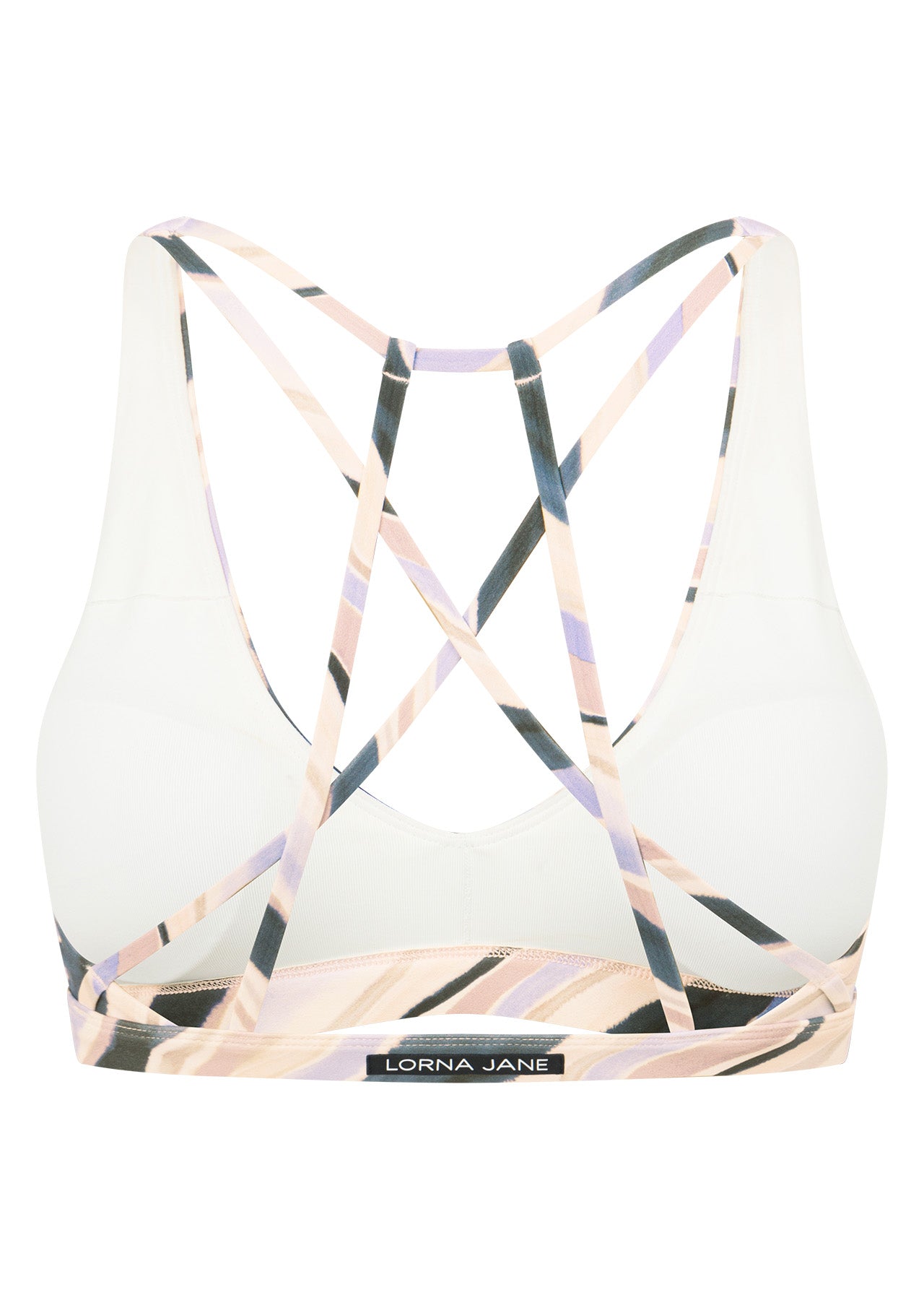 Lorna Jane Horizon Haze All Day Sports Bra - Black/Lace Print