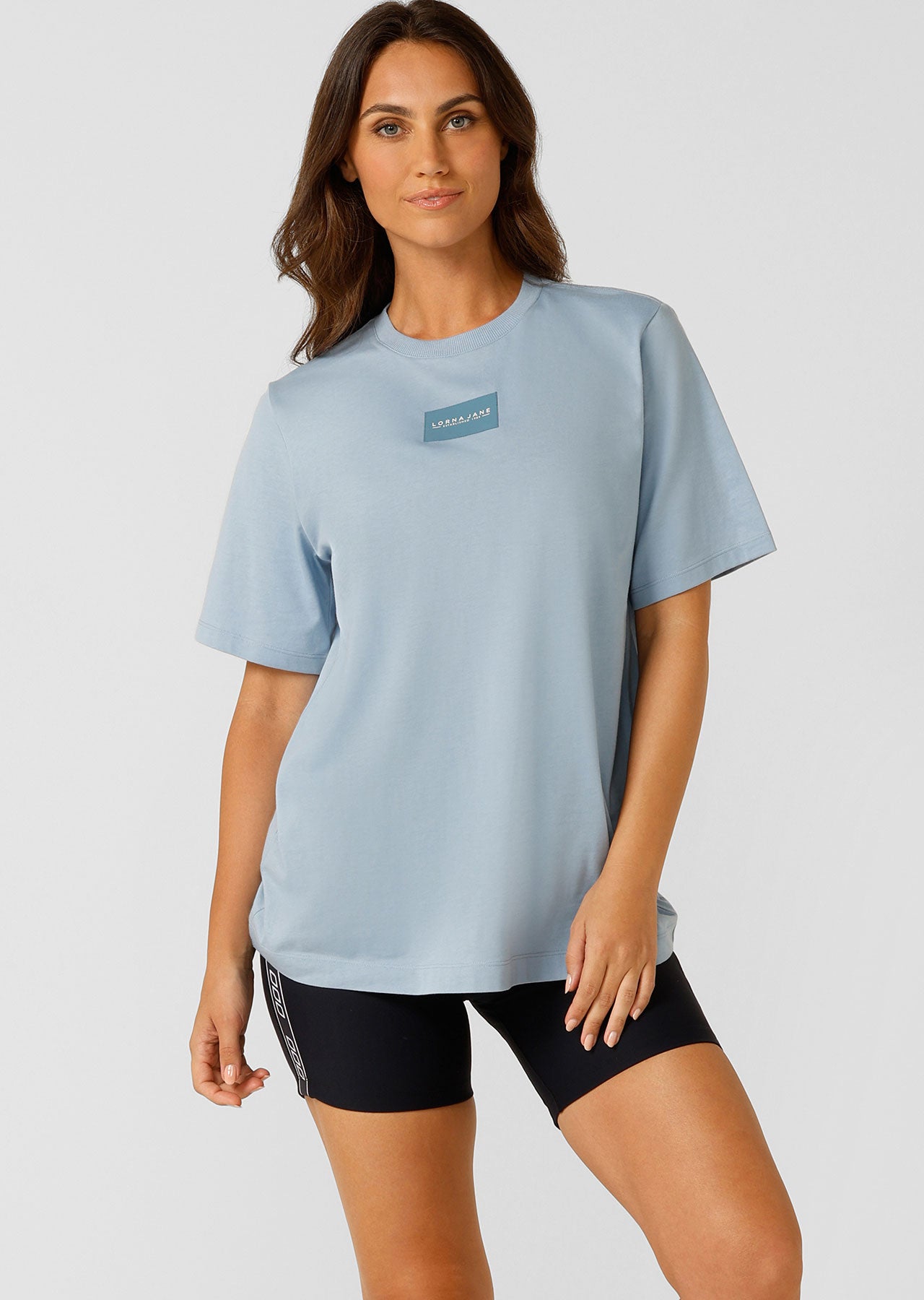 Lorna Jane Transdry Relaxed Tee - Glacier Blue