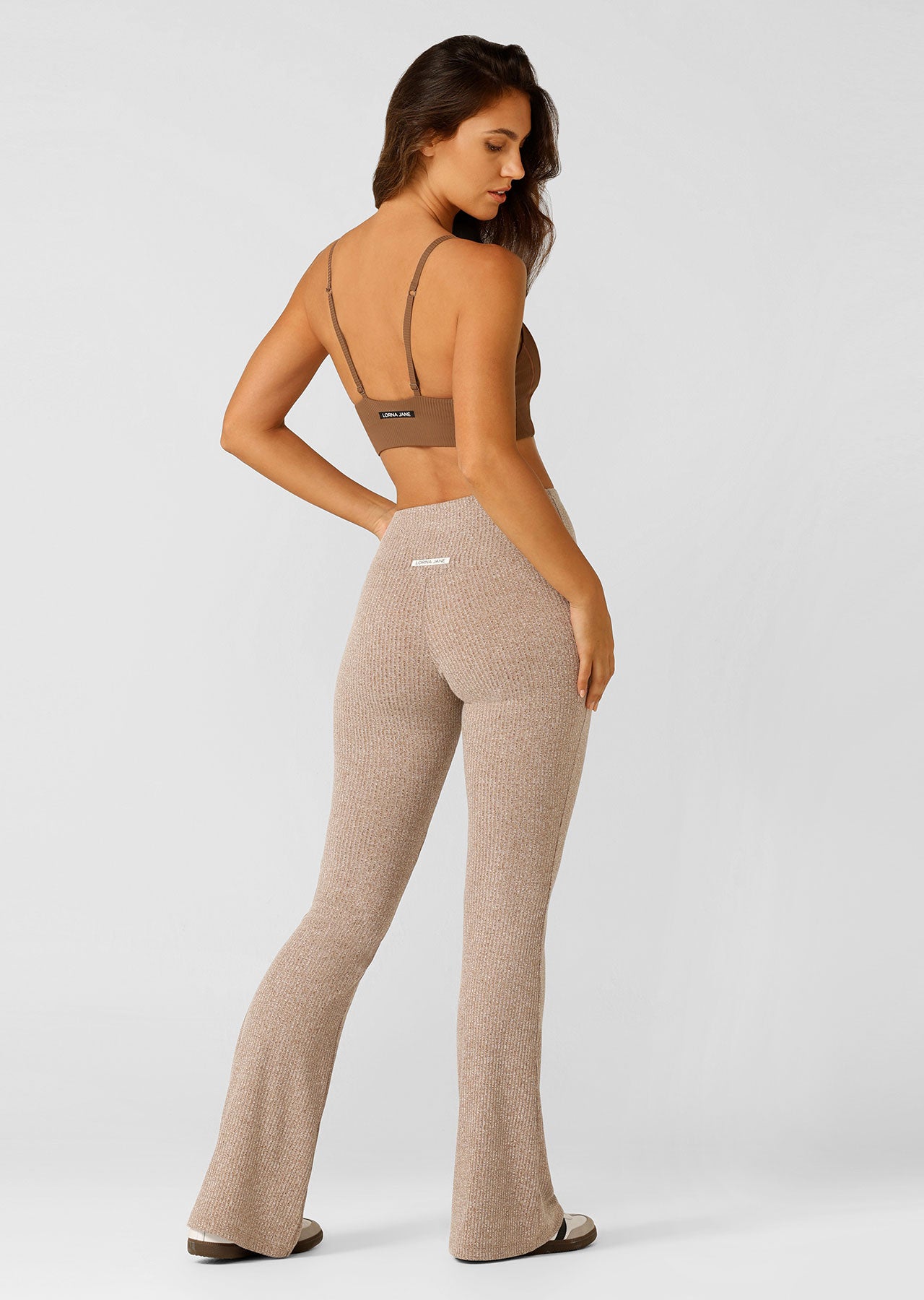 Lorna Jane Mindful Rib Flares - Cedar Marl