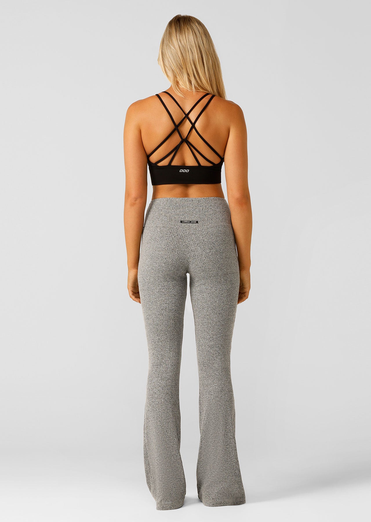 Lorna Jane Mindful Rib Flares - Grey Marl