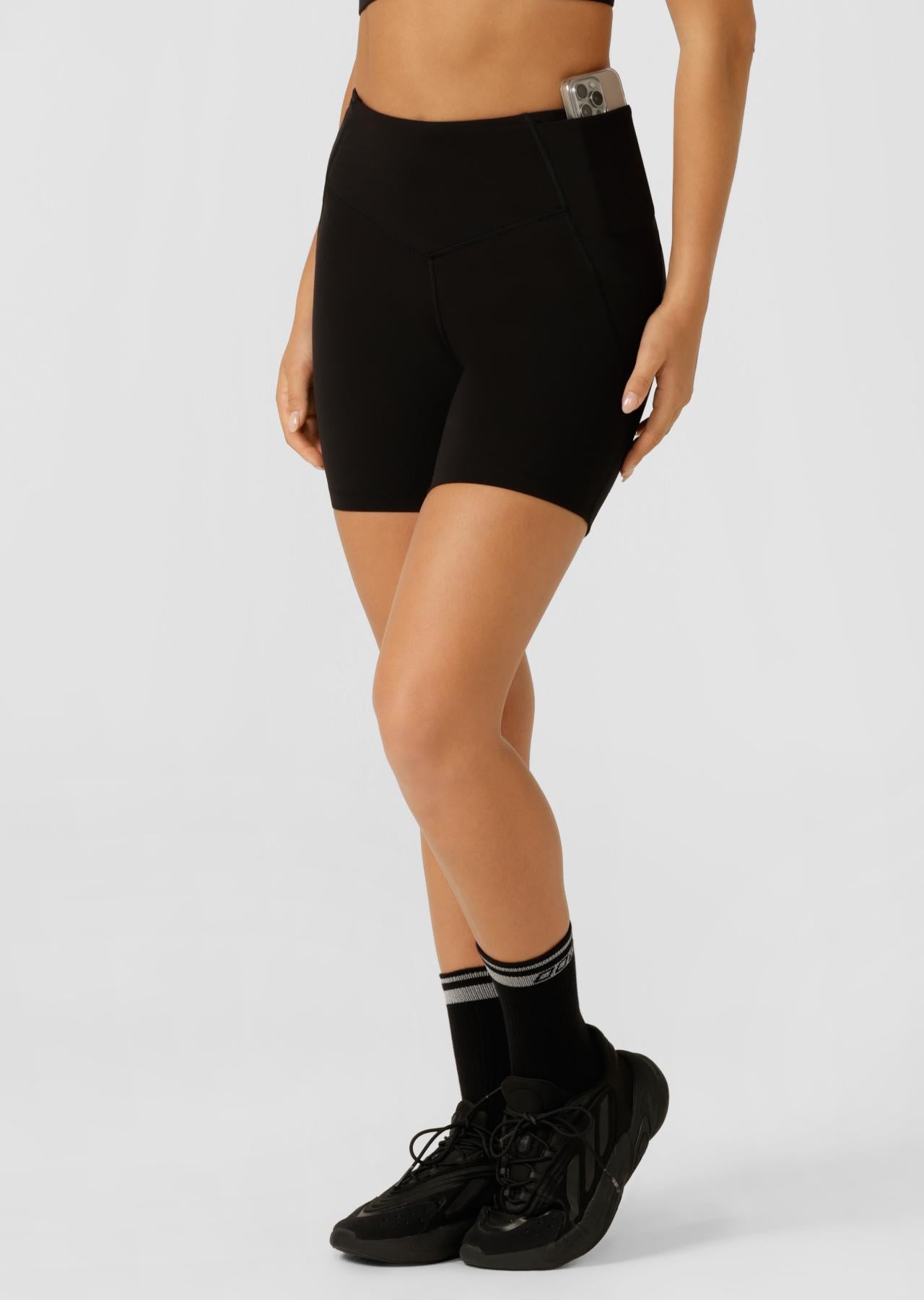Lorna Jane Booty Lift And Support 16cm Bike Shorts - Black