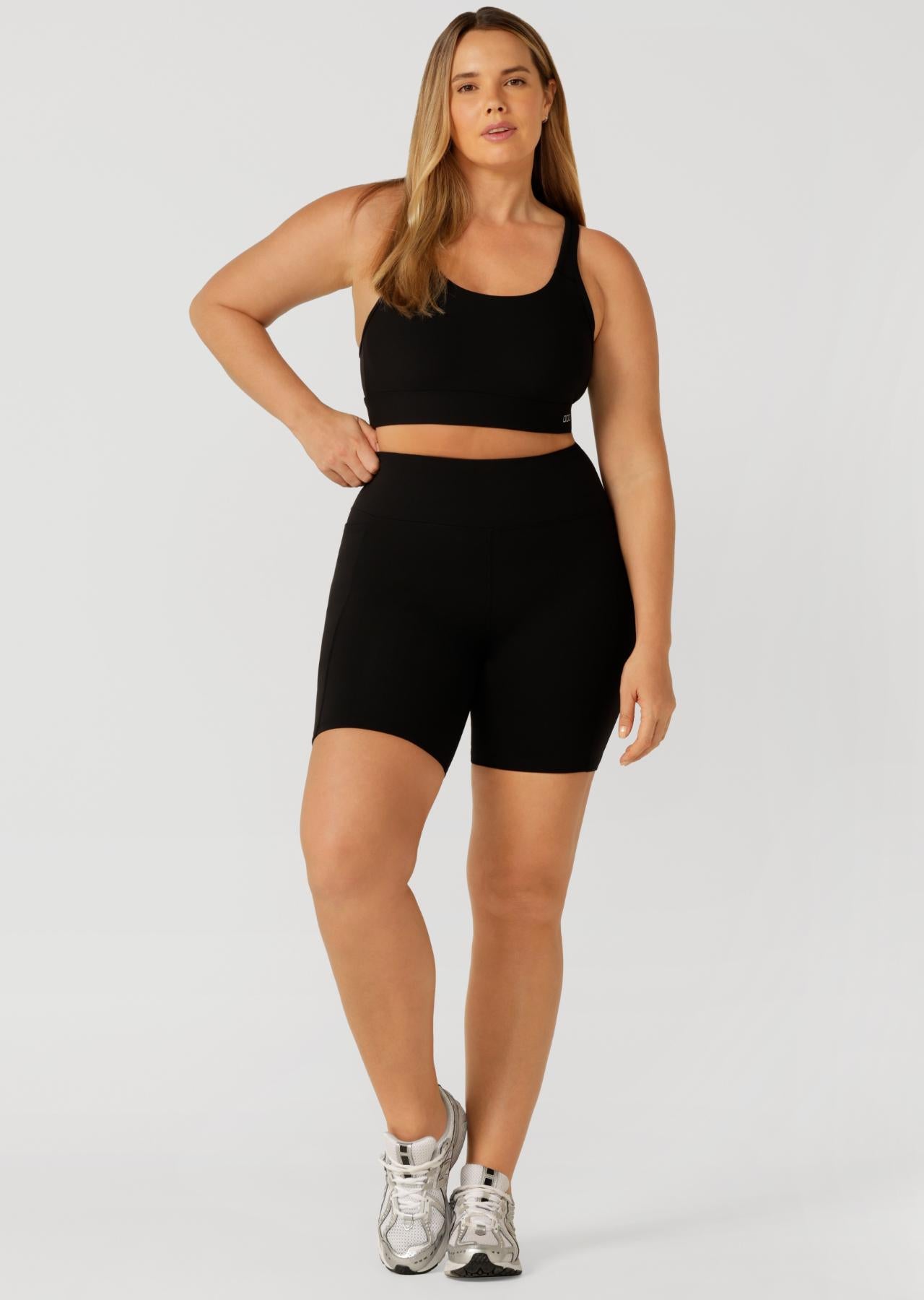 Lorna Jane Booty Lift And Support 16cm Bike Shorts - Black
