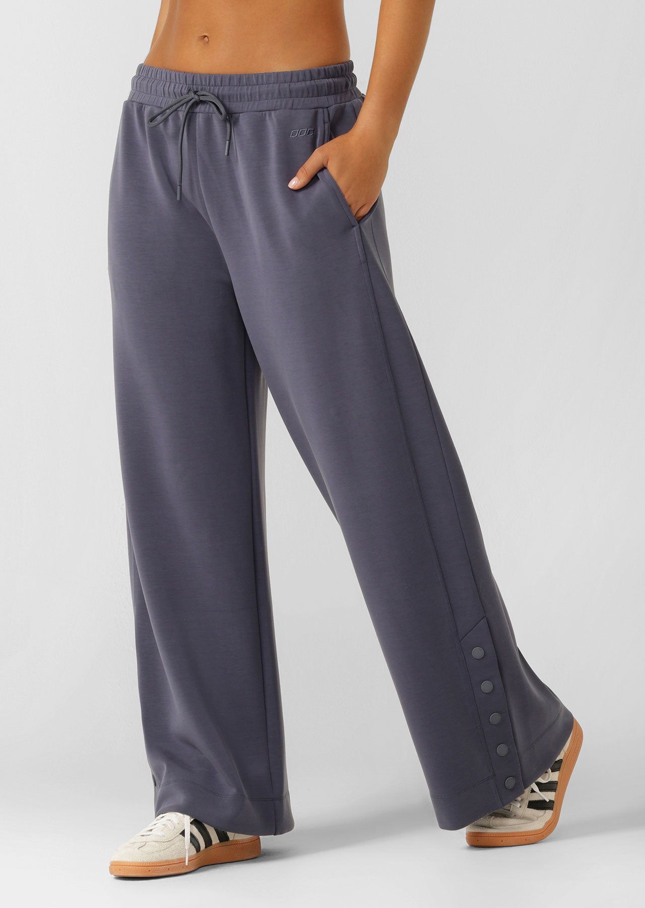 Lorna Jane Post Practice Wide Leg Pants - Ash Blue
