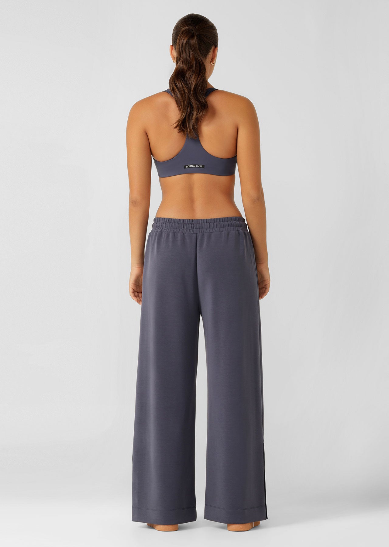 Lorna Jane Post Practice Wide Leg Pants - Ash Blue