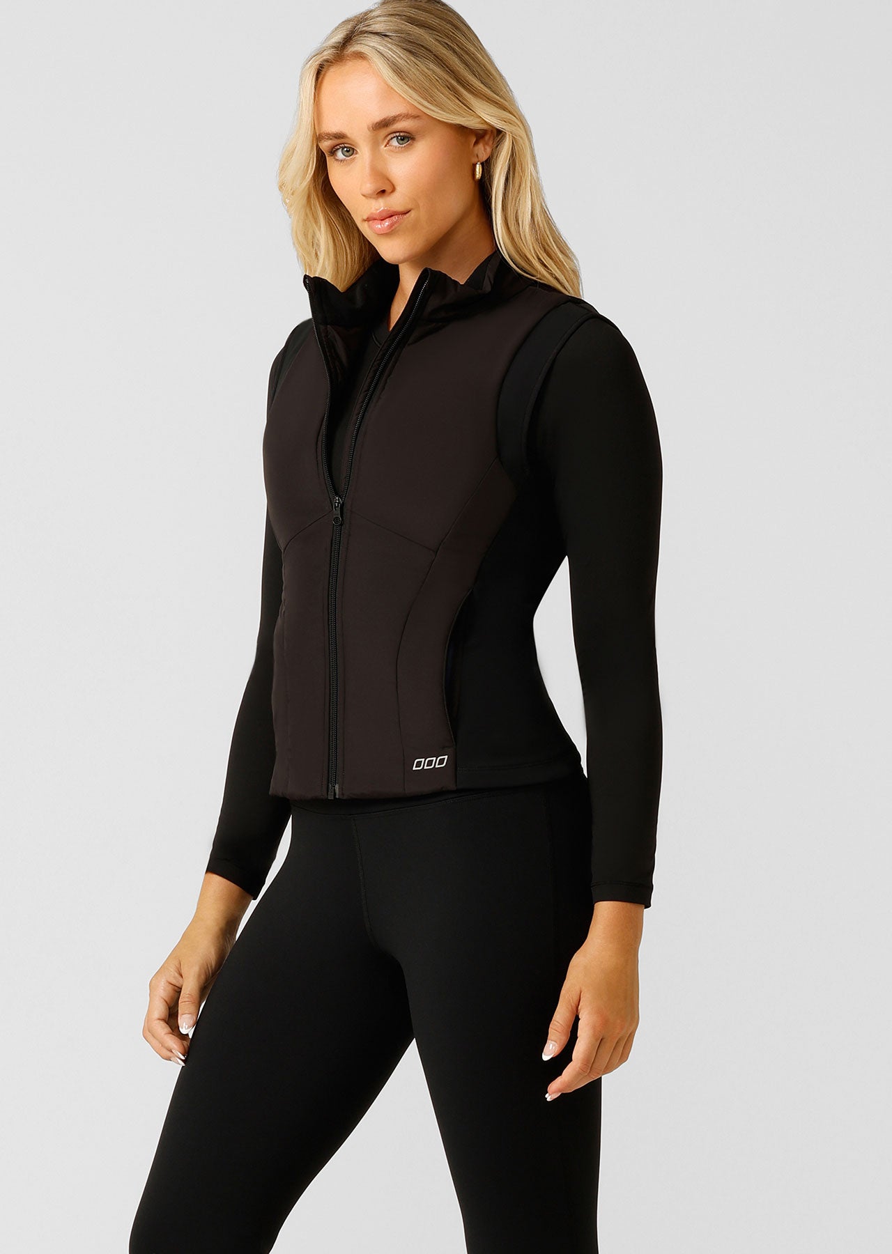Lorna Jane Run Ready Active Puffer Vest - Black