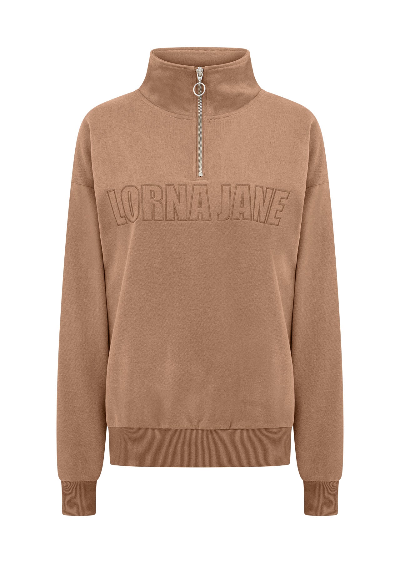 Lorna Jane Iconic Quarter Zip Sweat - Cedar