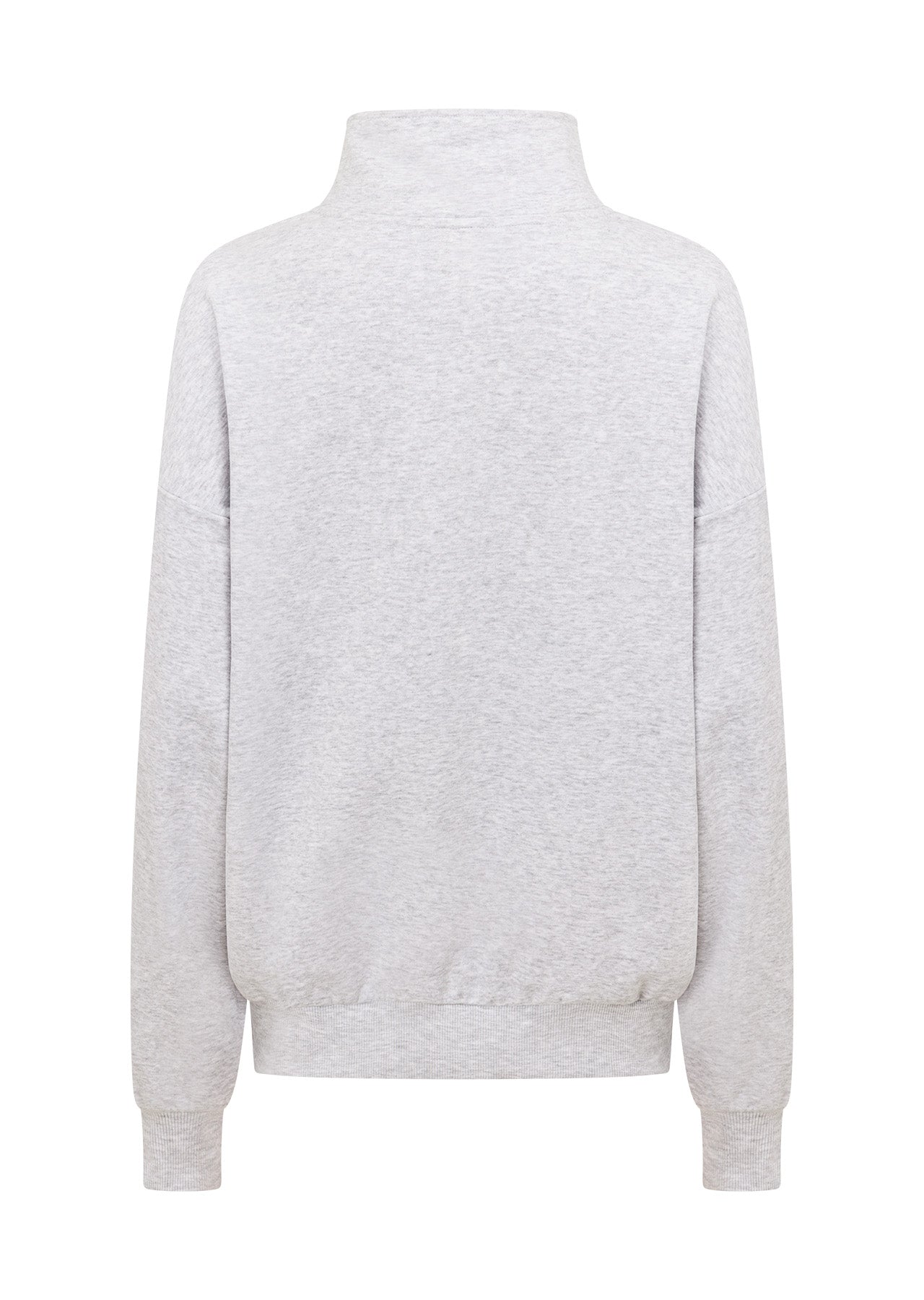 Lorna Jane Iconic Quarter Zip Sweat - Light Grey Marl