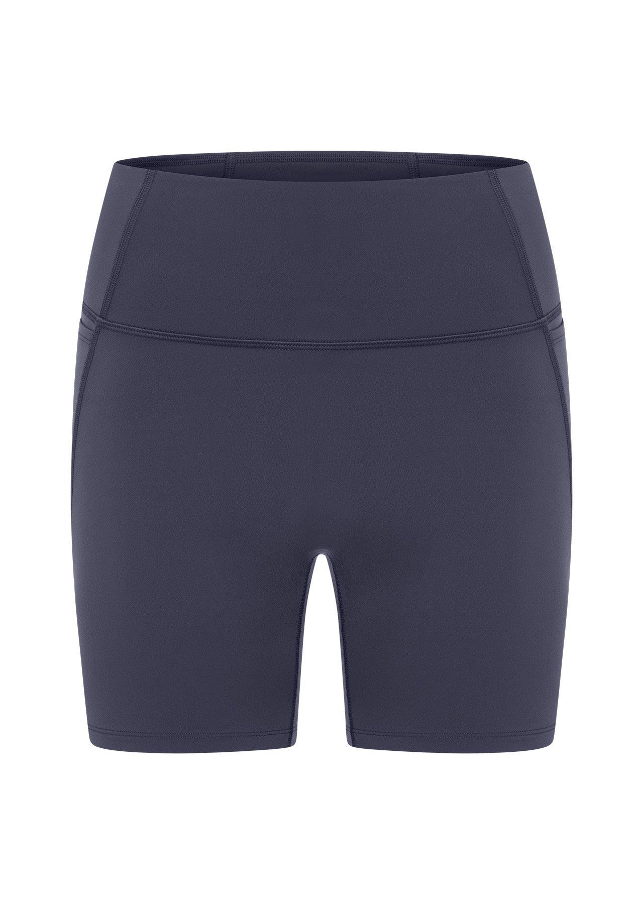 Lorna Jane Hi-Fold No Ride Pocket Bike Shorts - Ash Blue